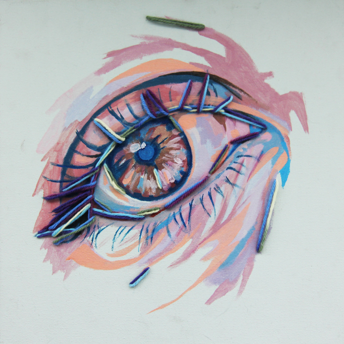 Eye I, 2018, Mixed Media on Canvas, 35.5cm x 35.5cm