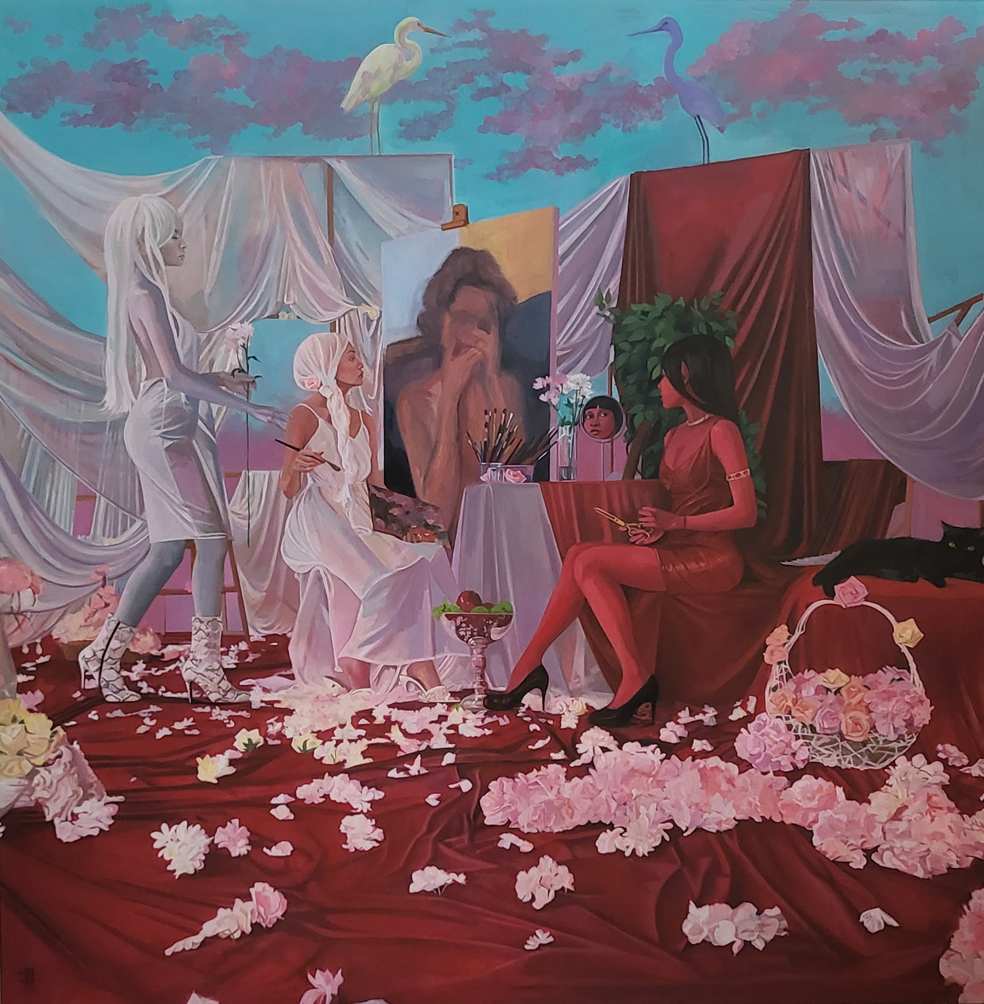 The Love of Art, 2021, Oil on Canvas, 152.4cm x 152.4cm