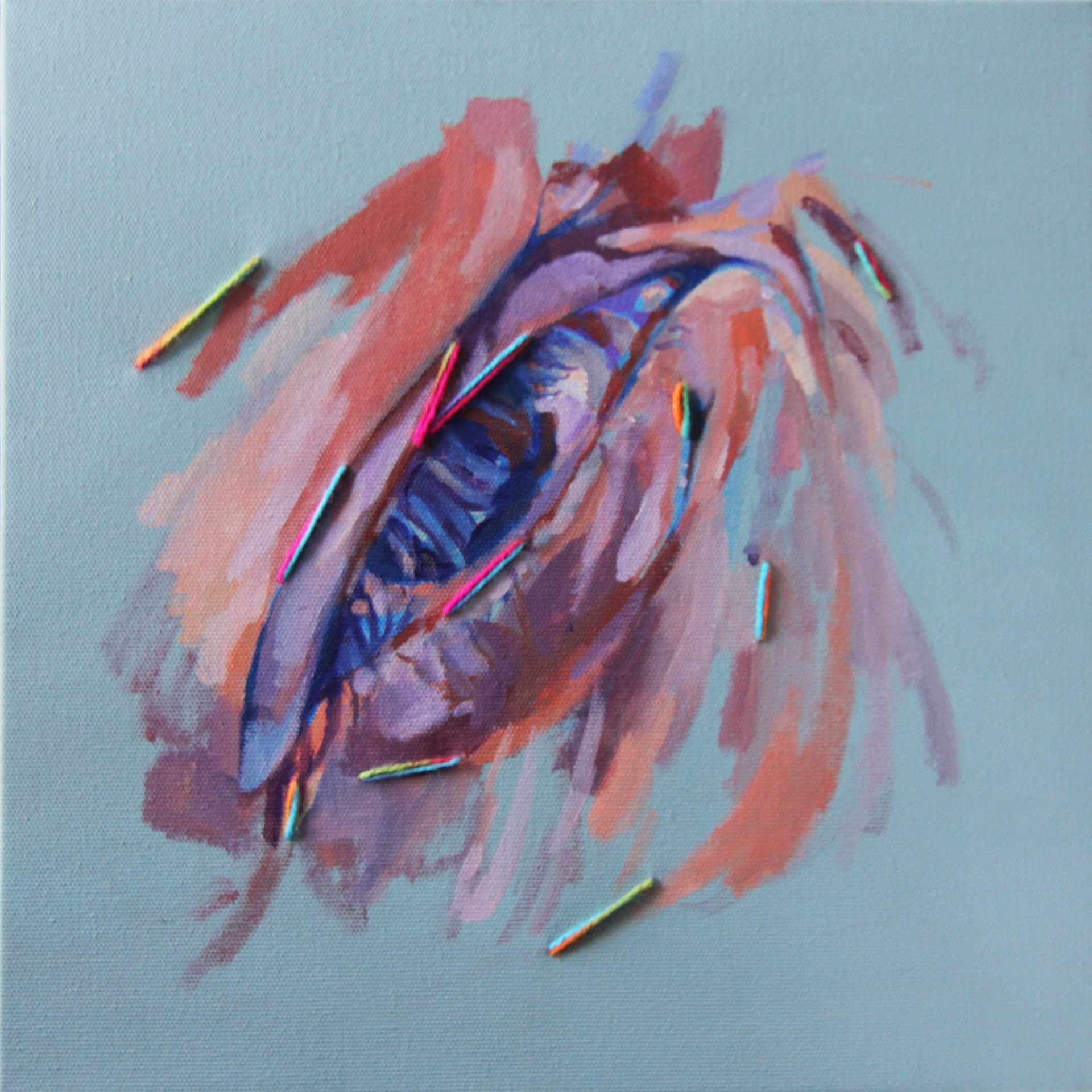 Eye II, 2018, Mixed Media on Canvas, 35.5cm x 35.5cm
