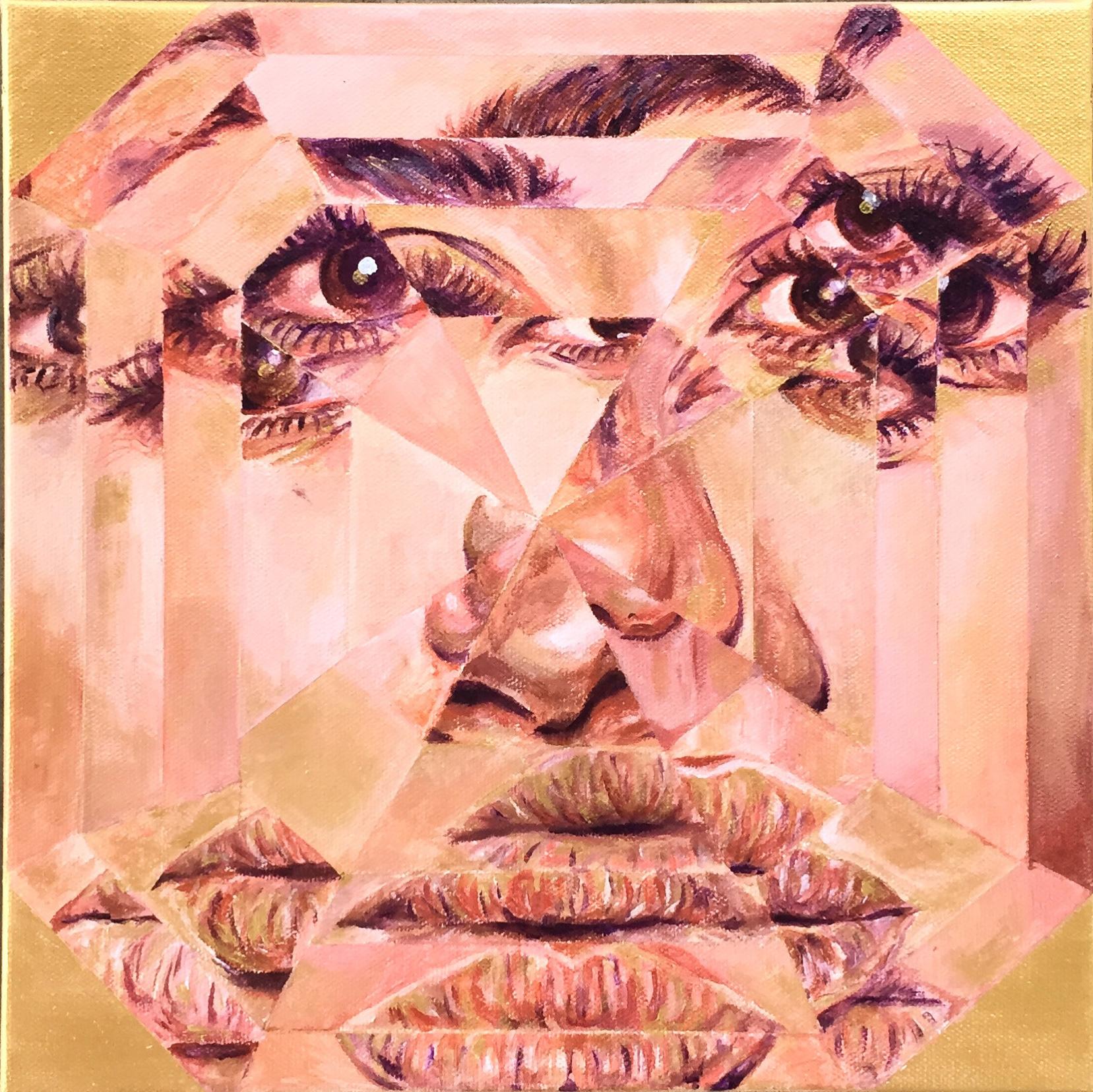 Goldie, 2016, Acrylic on Canvas, 35.5cm x 35.5cm