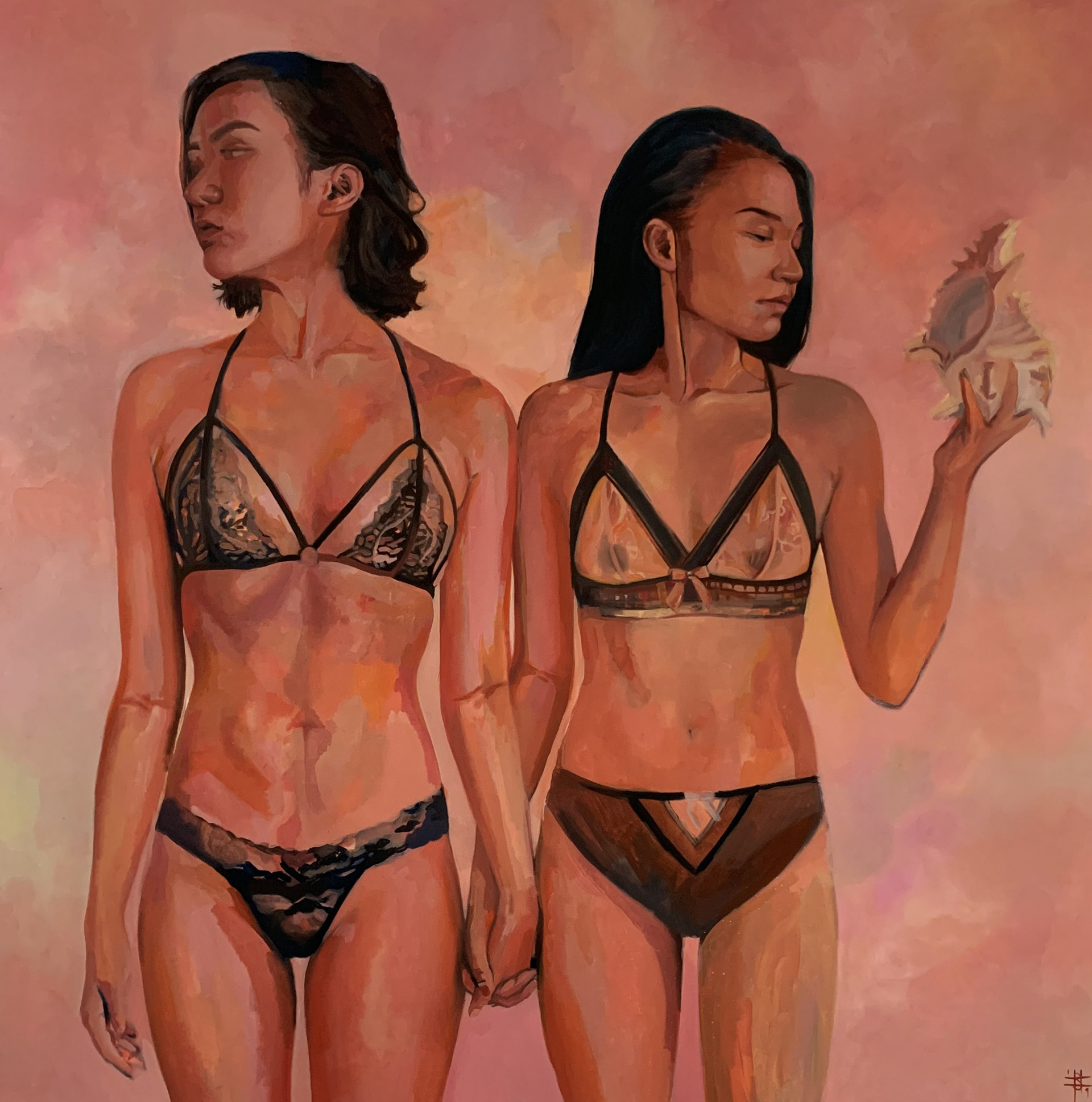 Kawan Tapi Lawan (Frienemy), 2019, Oil on Canvas, 152.4cm x 152.4cm