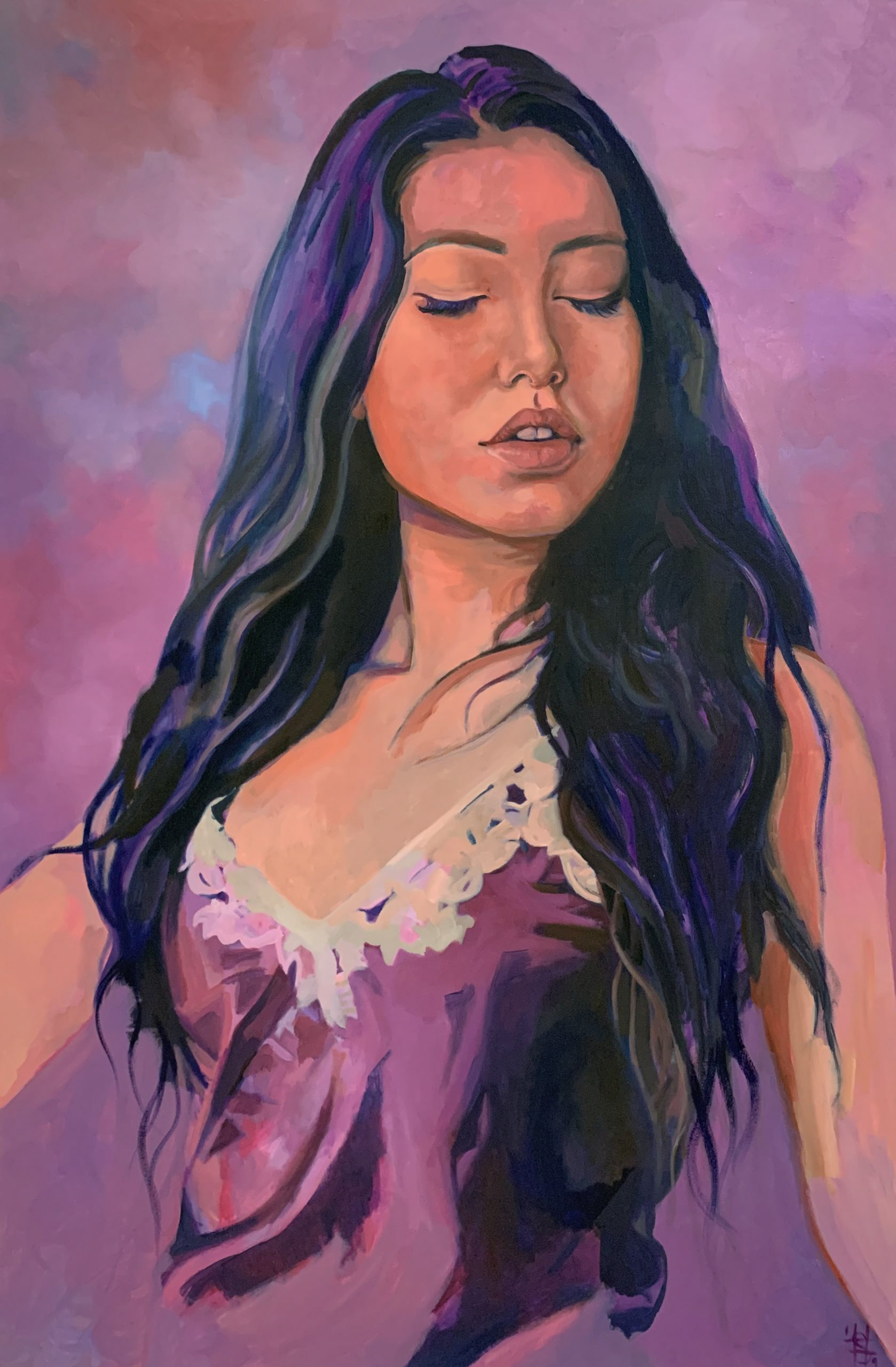 Amethyst, 2019, Oil on Canvas, 137cm x 106cm
