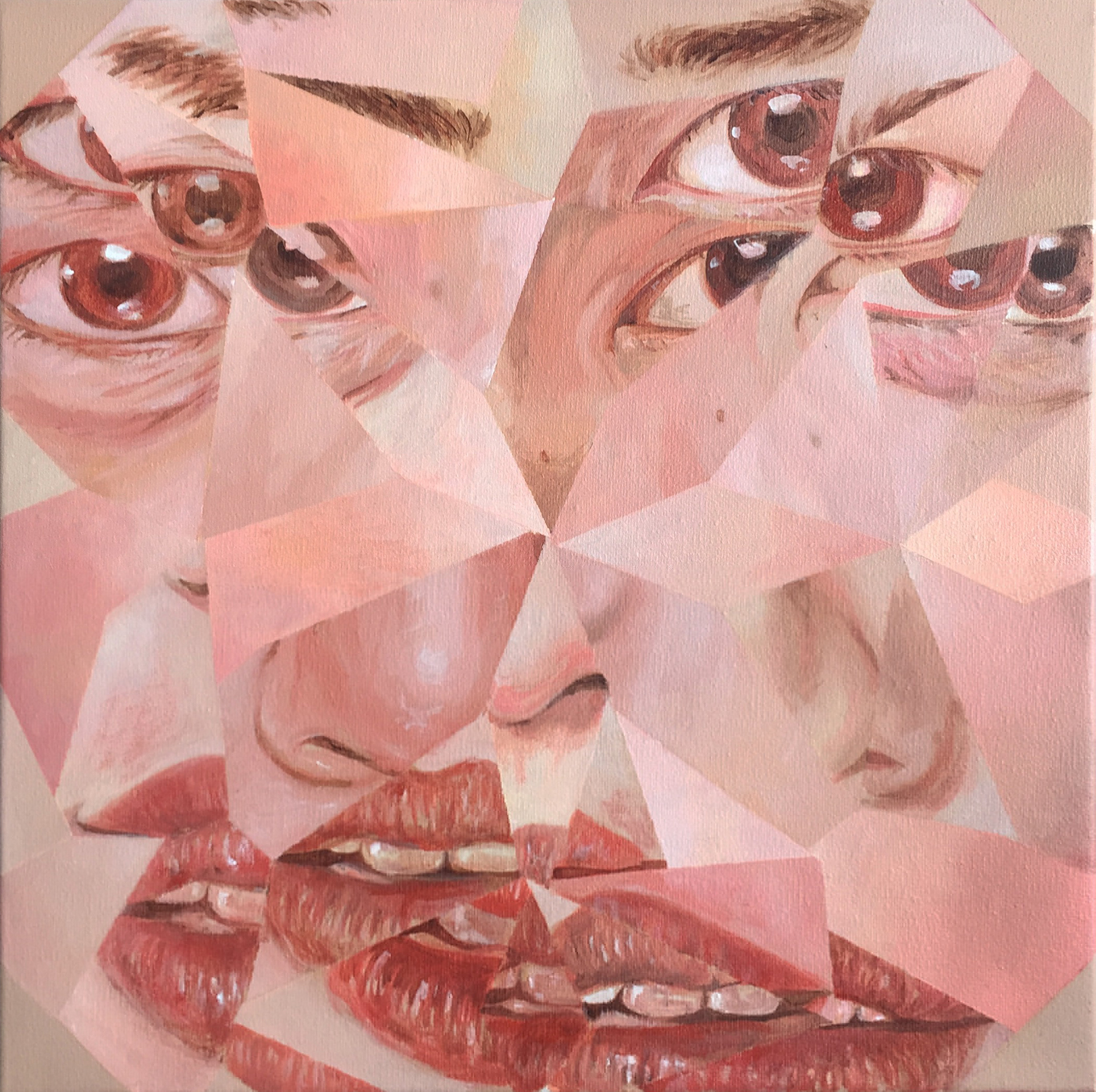 Hard to Get, 2017, Acrylic on Canvas, 35.5cm x 35.5cm