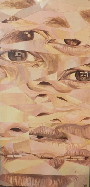 Realizing Perfection, 2017, Acrylic on Canvas, 91cm x 46cm