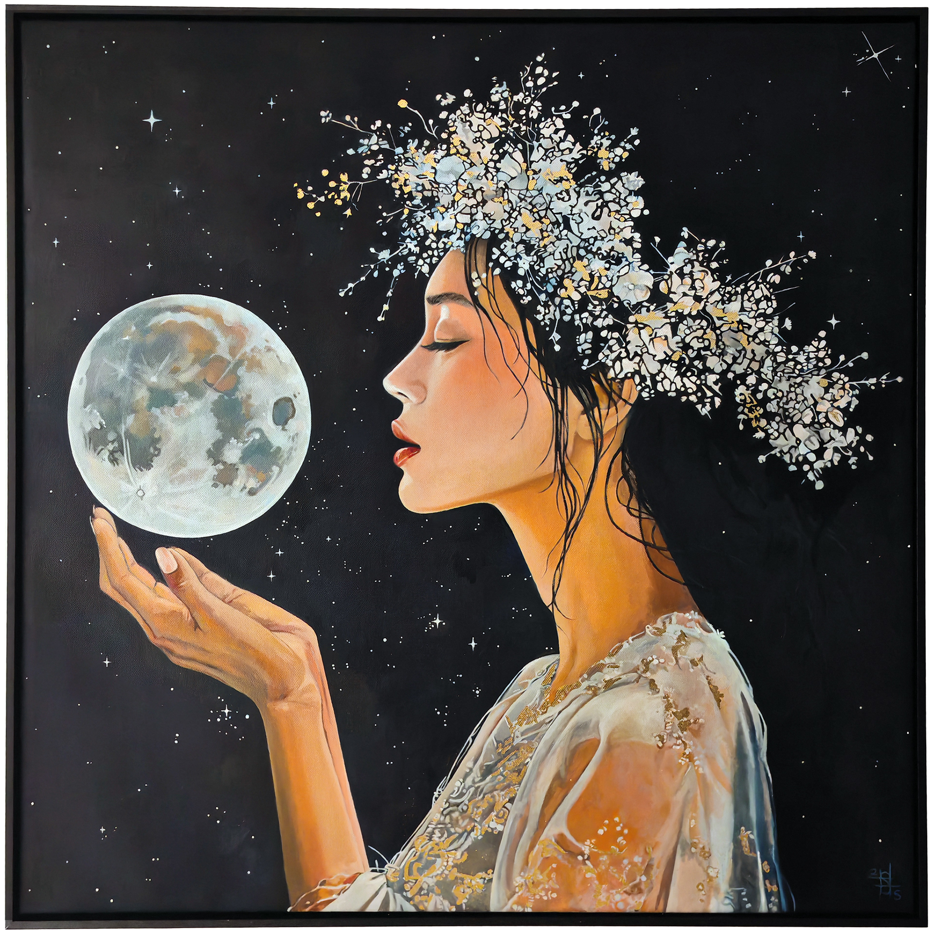 Queen of the Night, 2025, Oil on Canvas, 153cm x 153cm