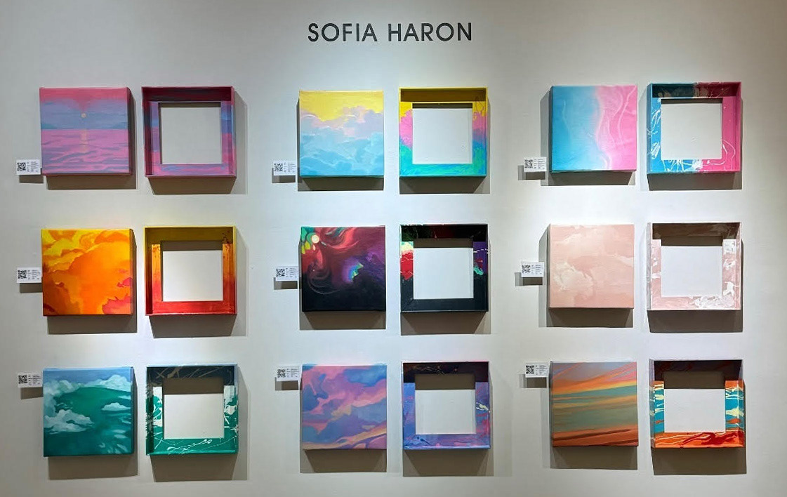 Infinite Horizons Series, 2024, Oil on Canvas and Wood Frame, 35cm x 35cm (each)