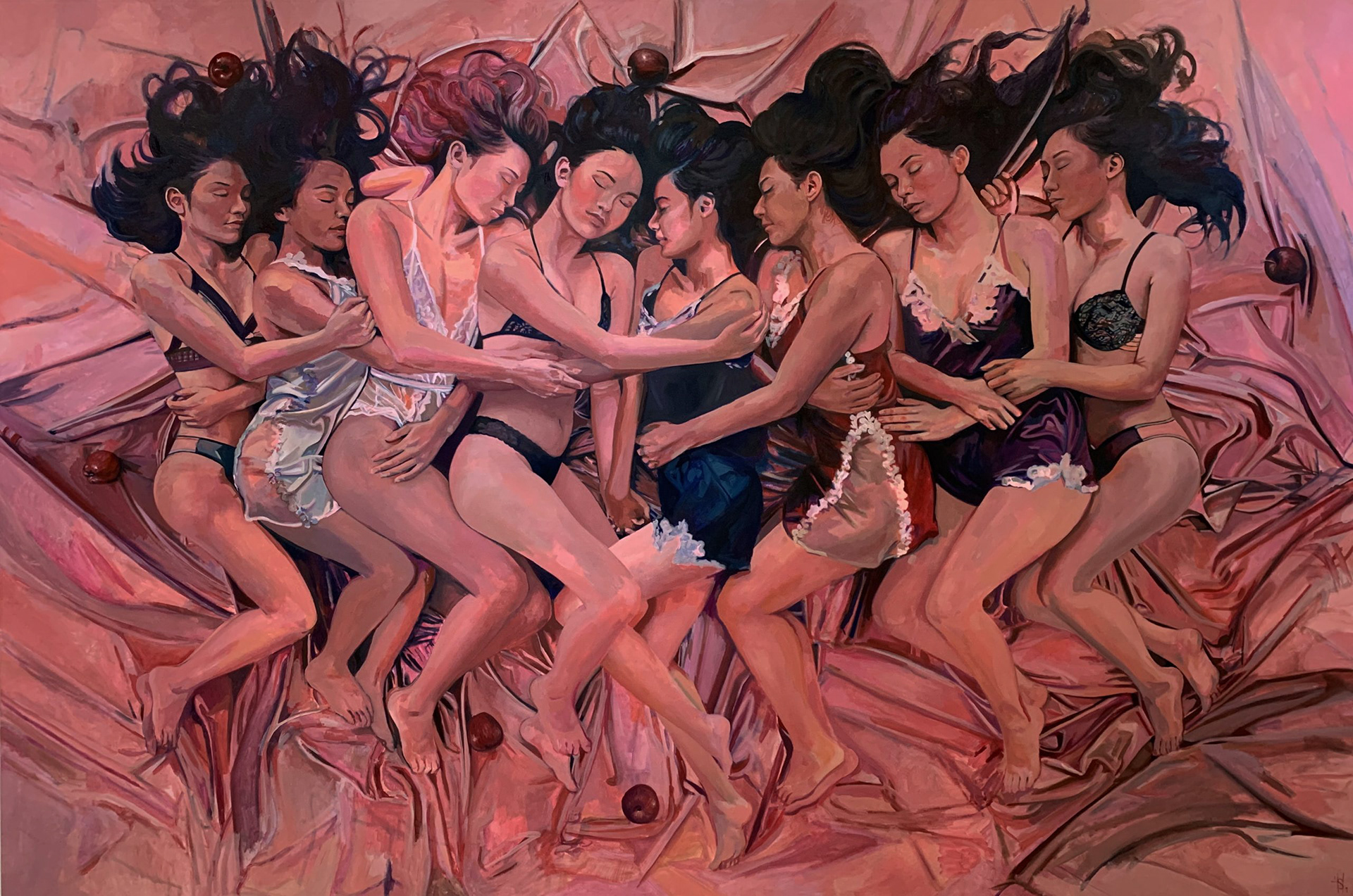 Vaginal Spread, 2019, Oil on Canvas, 274.3cm x 183cm