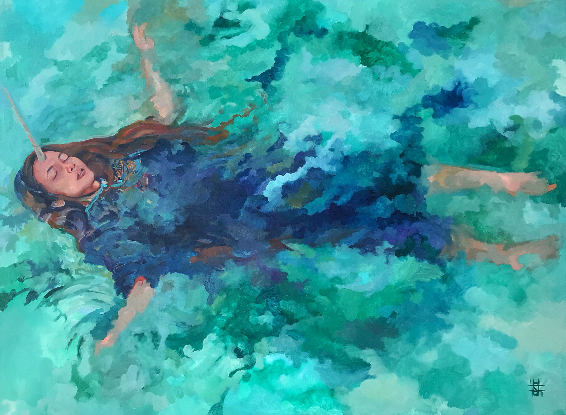 Fade Away, 2018, Oil on Linen, 182.8cm x 137.2cm