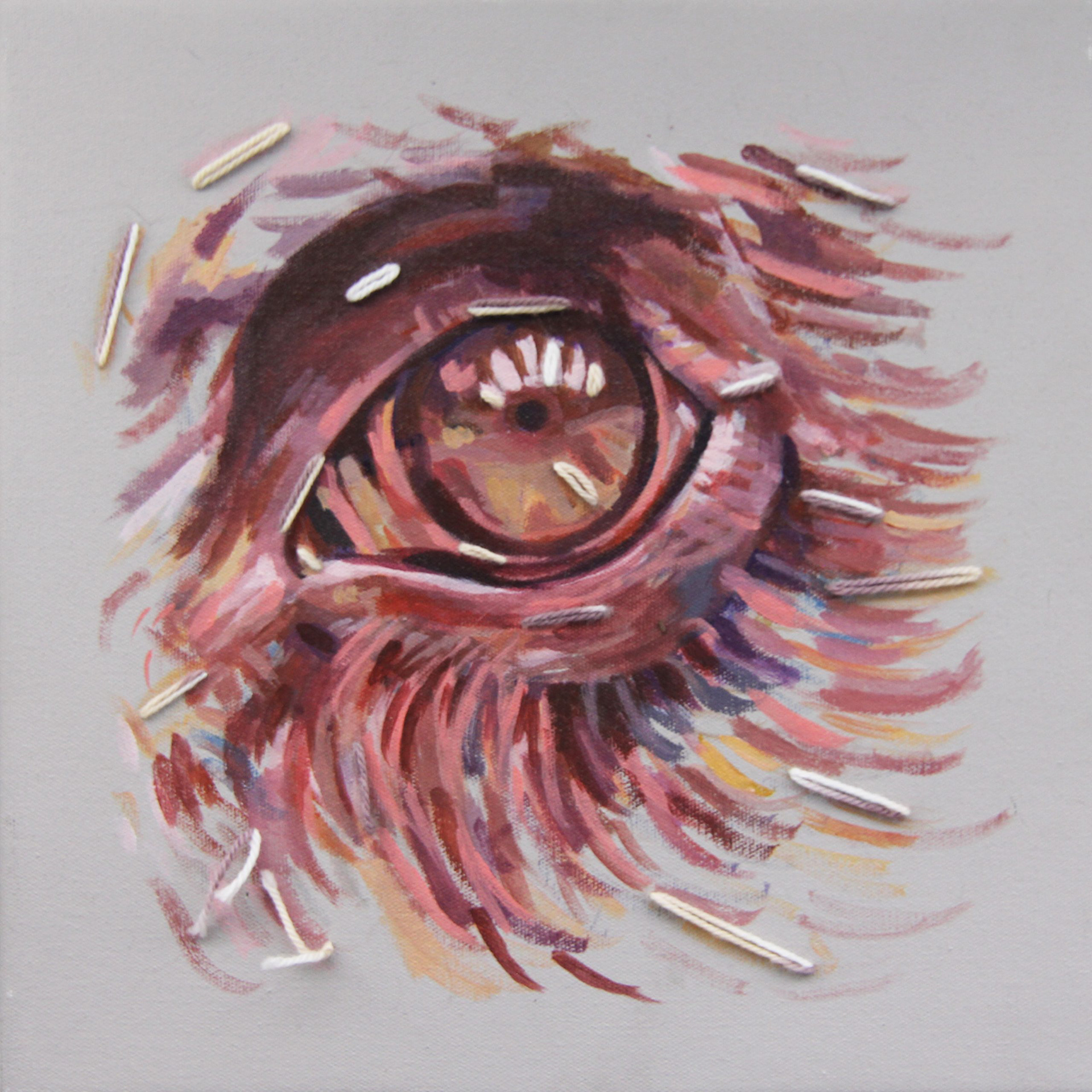 Eye III, 2018, Mixed Media on Canvas, 35.5cm x 35.5cm
