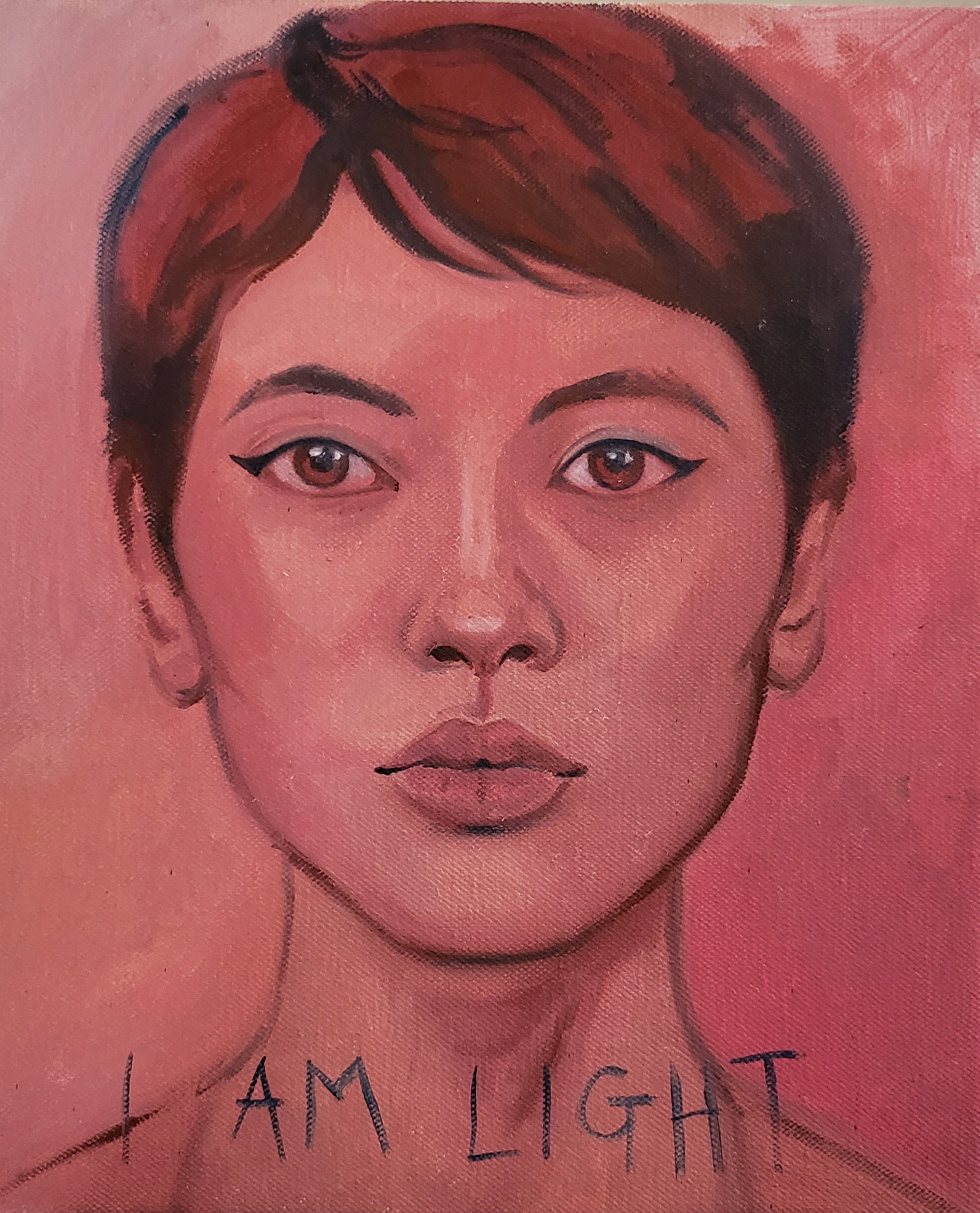 I am Light, 2021, Oil on Canvas 34cm x 28cm