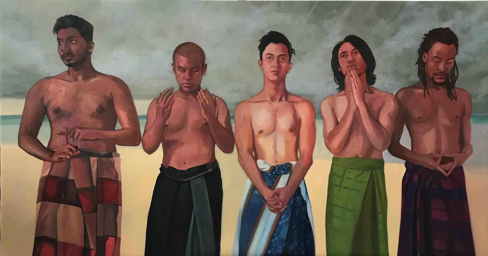 Faith and Brotherhood, 2020, Oil on Canvas, 260cm x 137cm