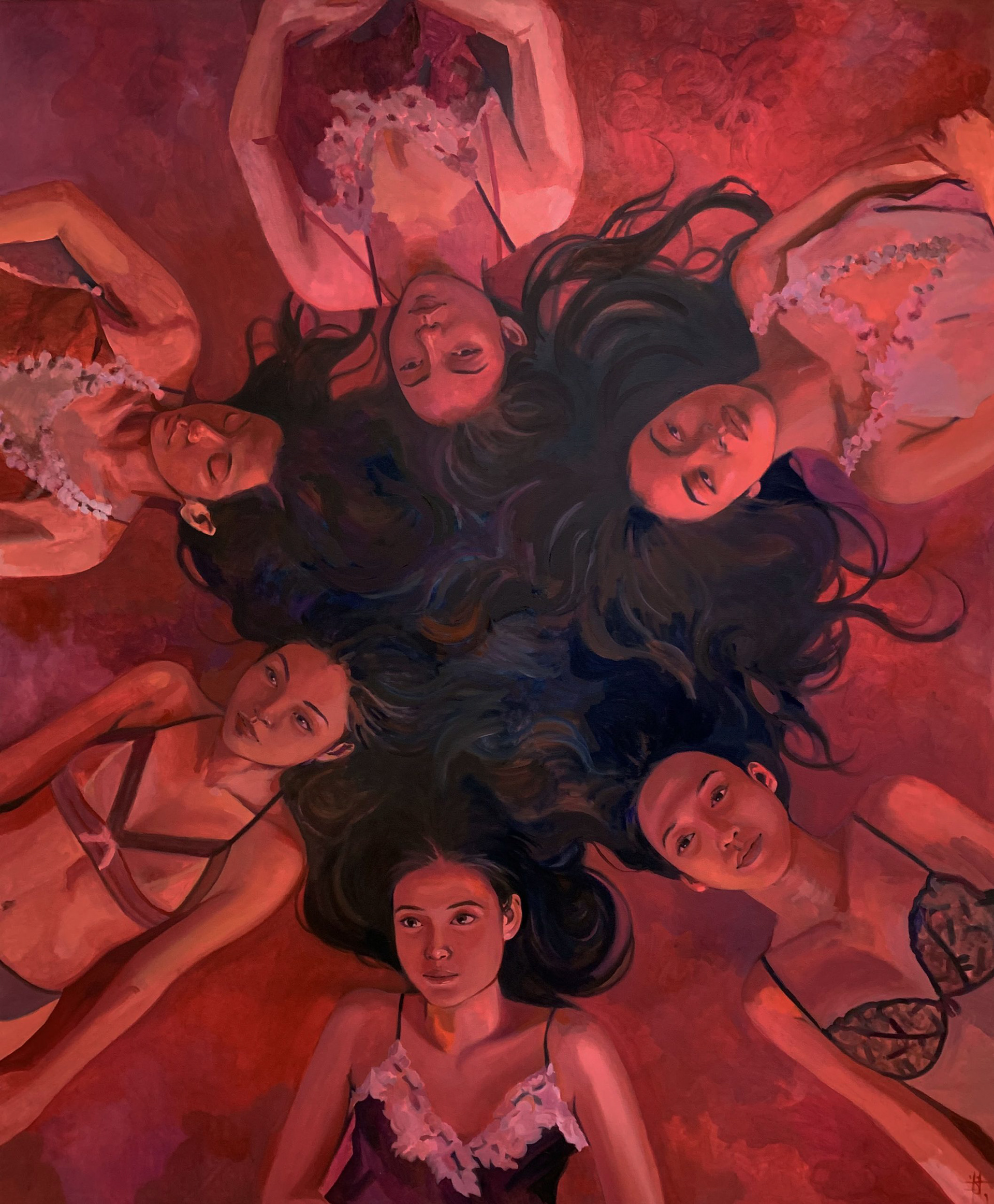 Flower of Life, 2019, Oil on Canvas, 167cm x 152.4cm