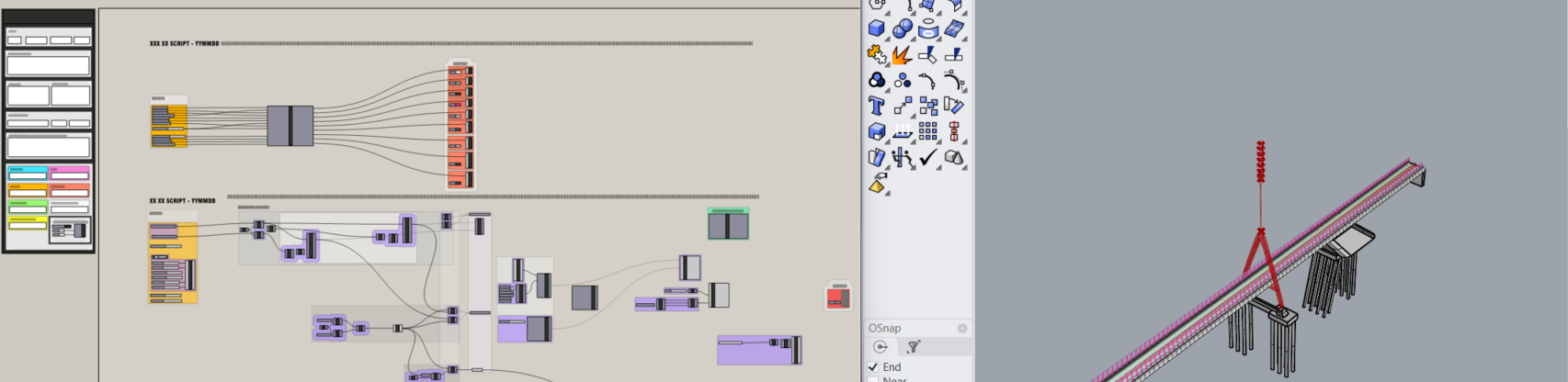 Snippet of gH - Rhino interface for a Bridge Design Project