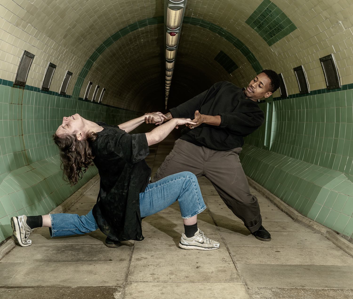 Jenny and Igor, Tyne Pedestrian Tunnel