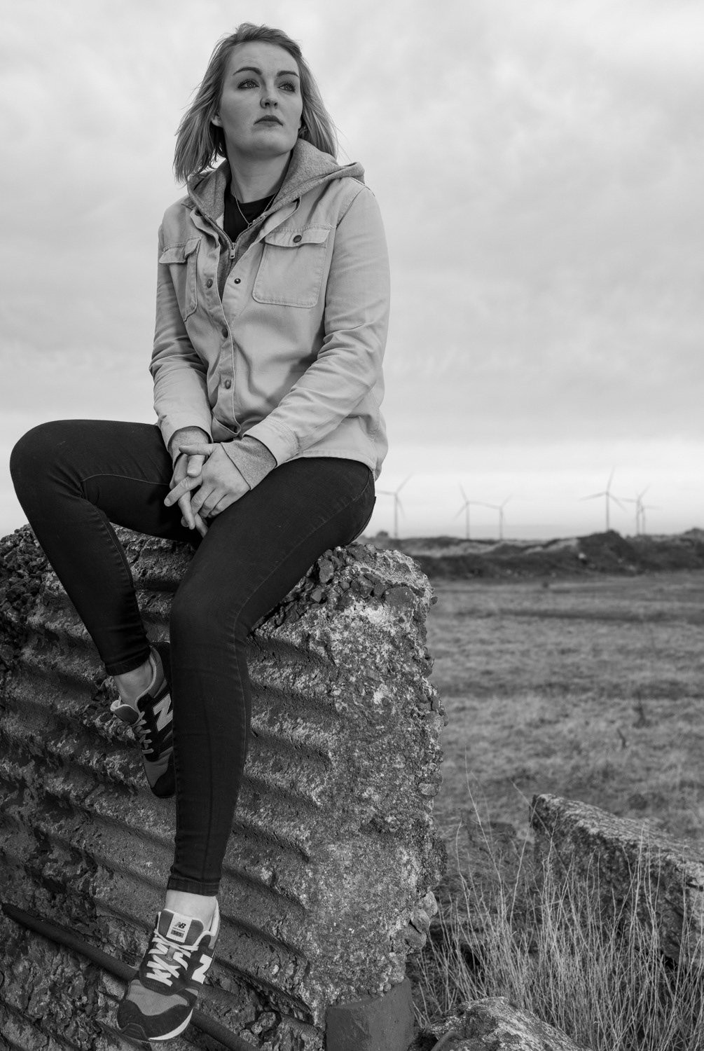 Jen Dixon. location shoot. South Gare