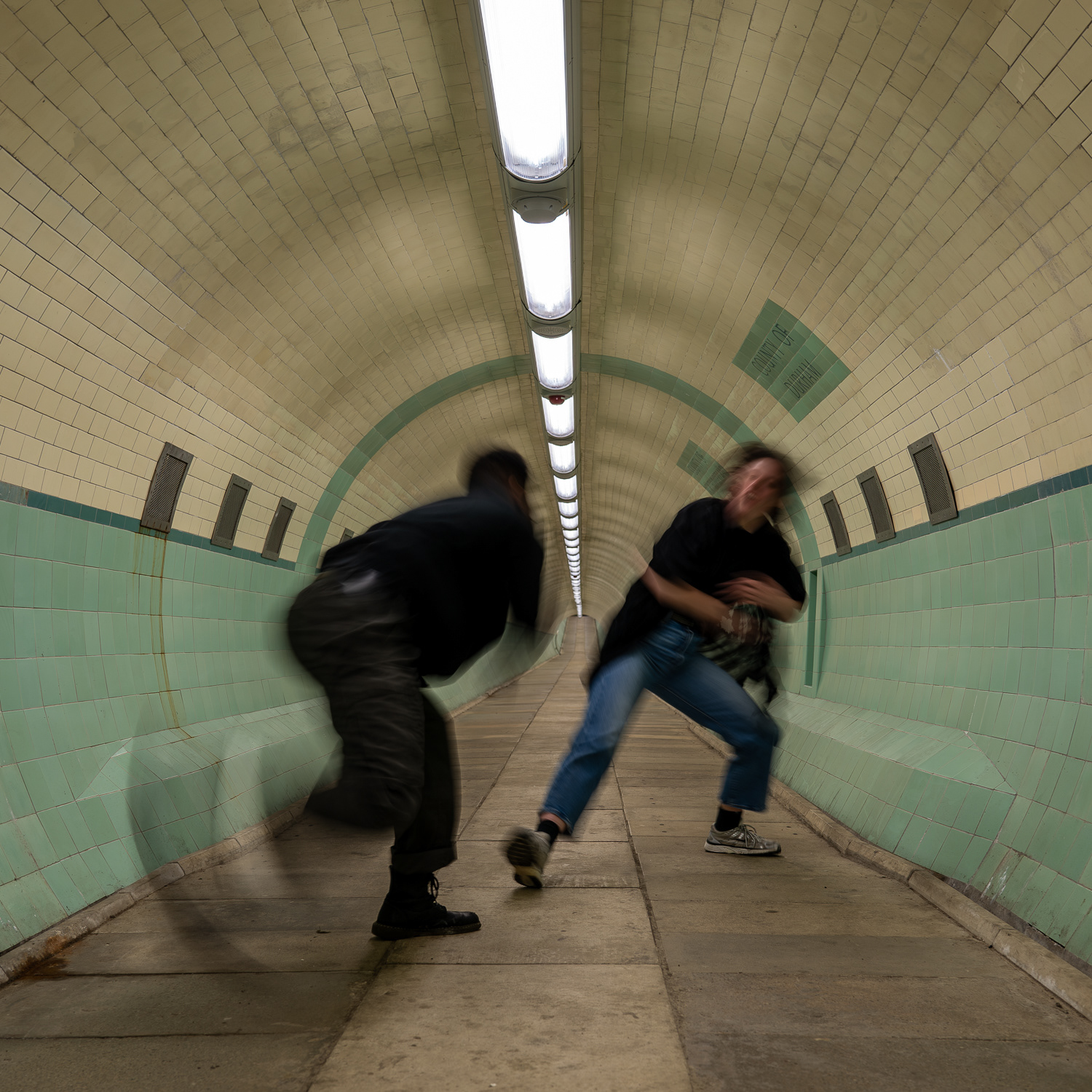 Jenny and Igor, Tyne Pedestrian Tunnel