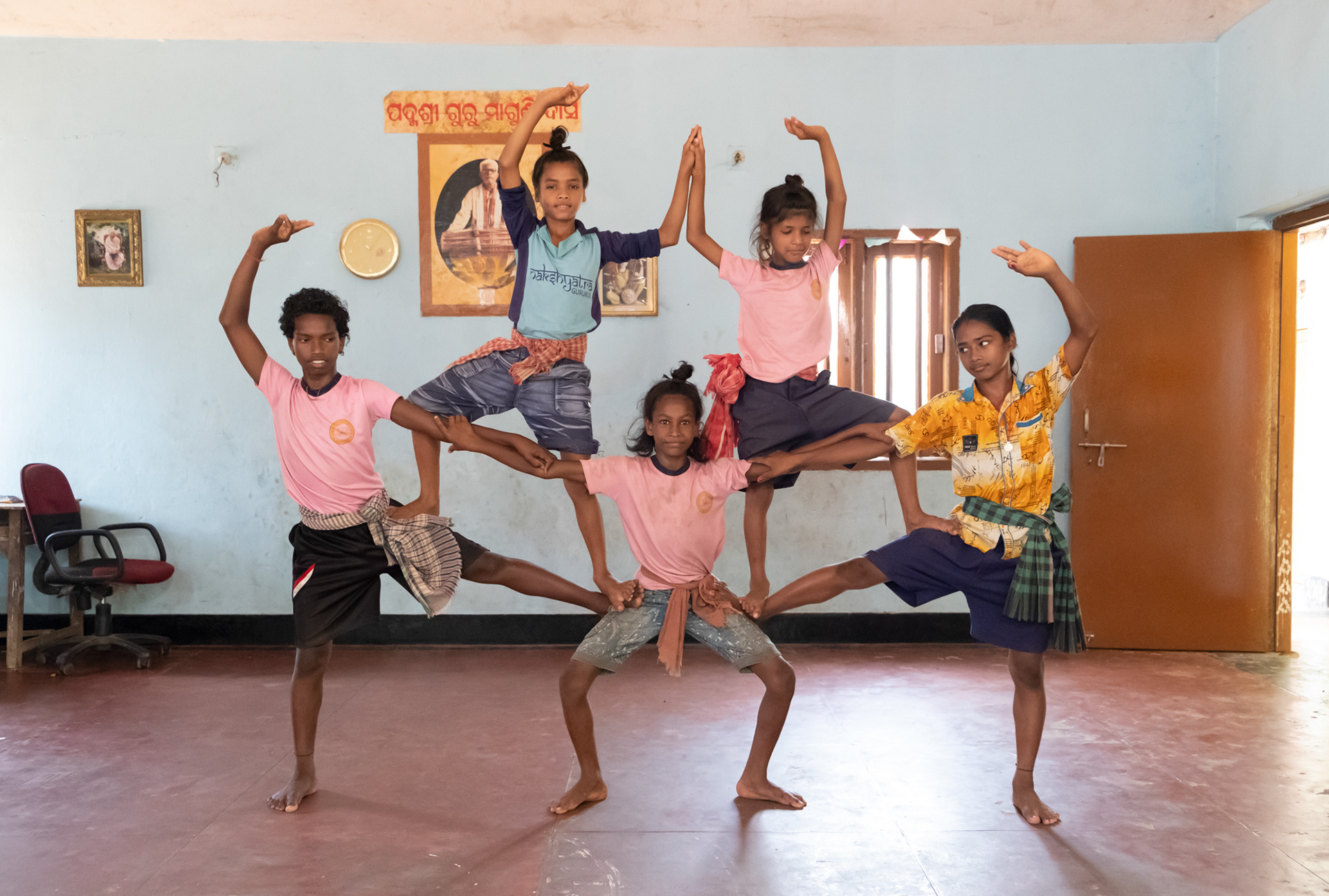 Gotipua dancers, Ragharajpur, Odissa