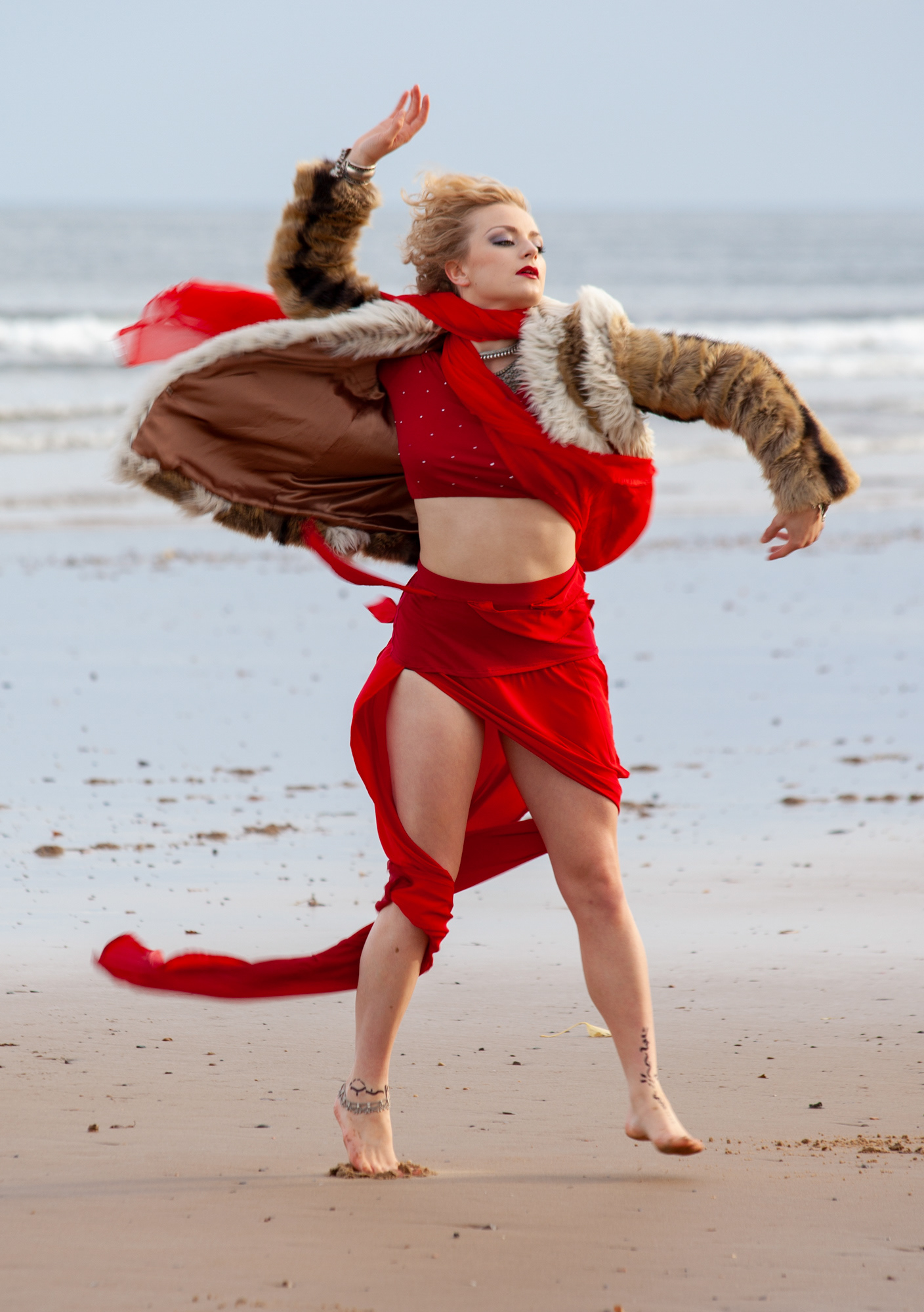 Shelley Eva Haden, Dancer, Saltburn beach