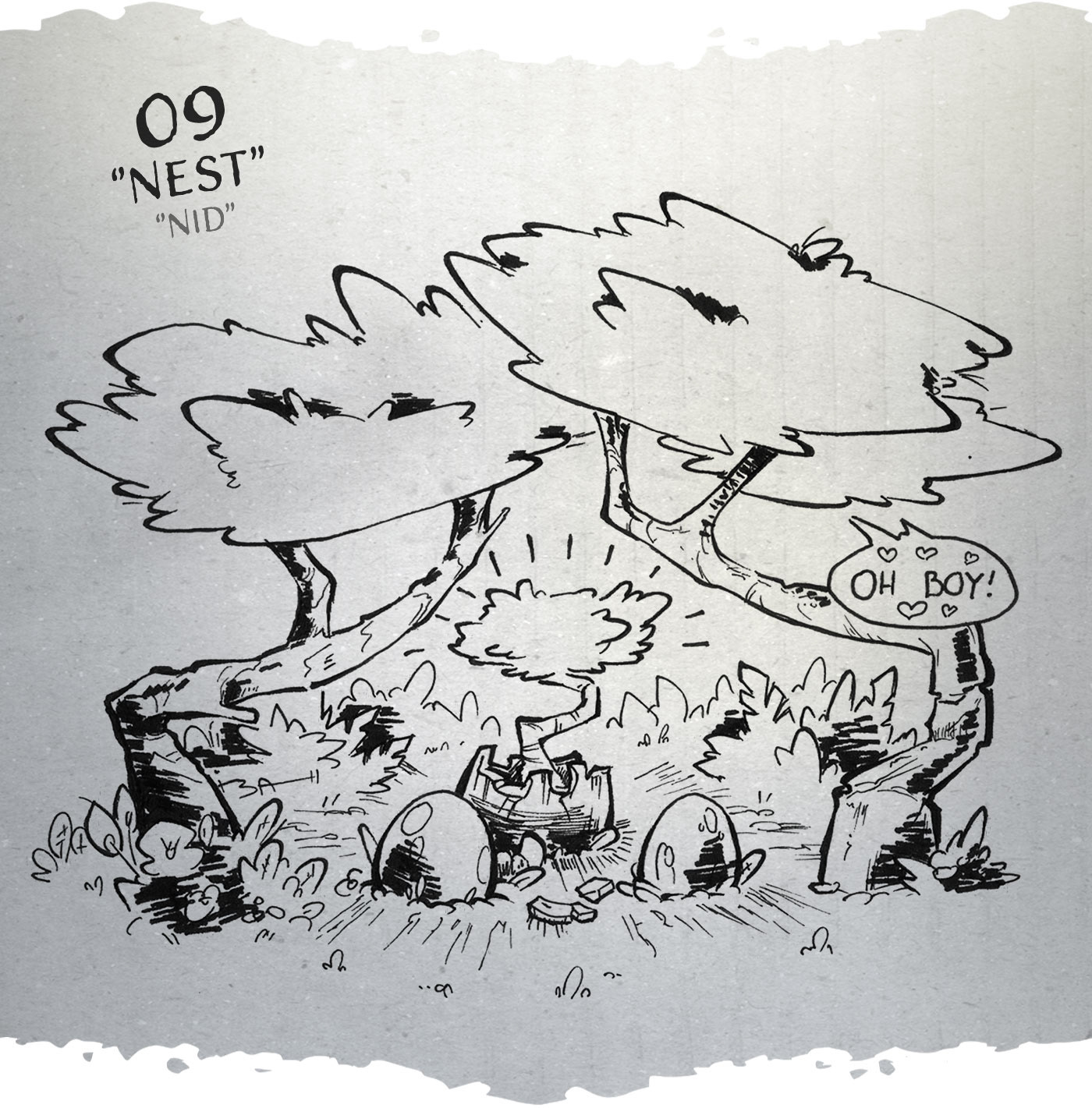 inktober batt cauchy - nest nid