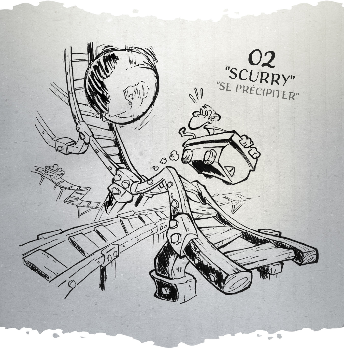 inktober batt cauchy - scurry se précipiter