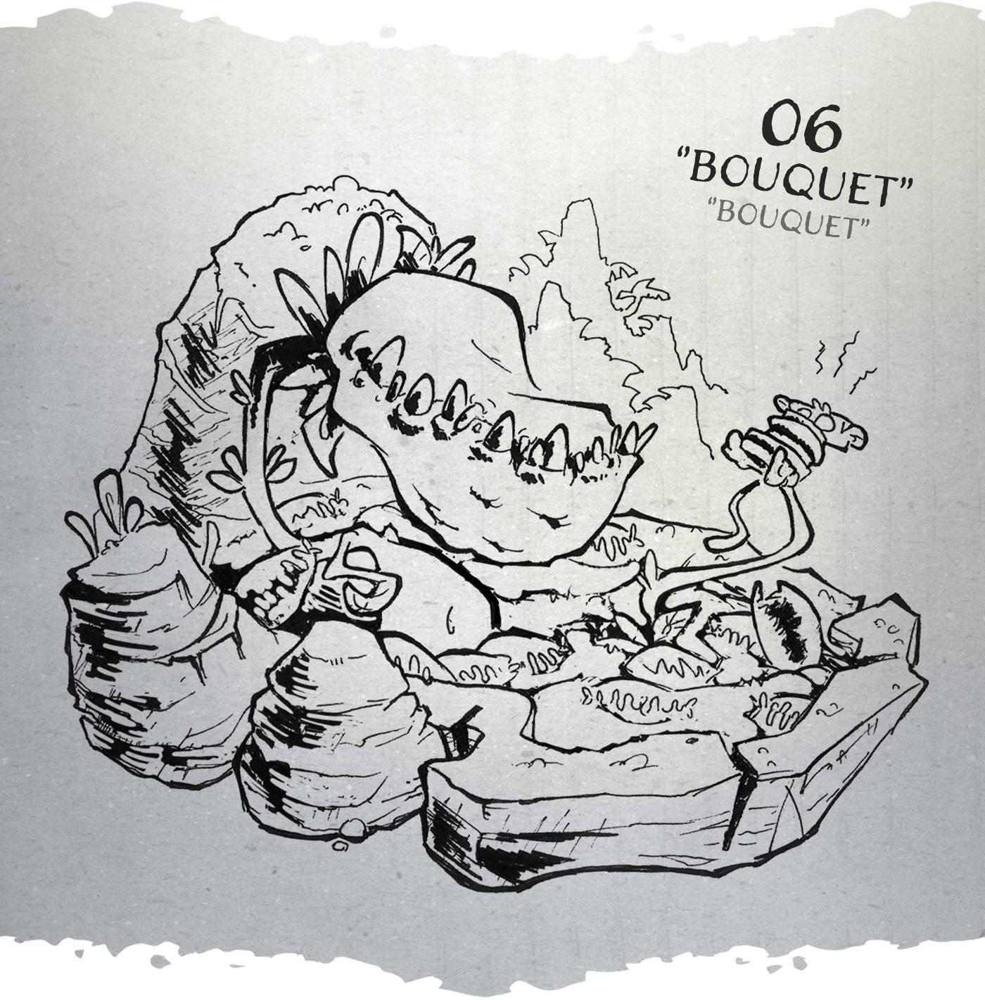 inktober batt cauchy - bouquet