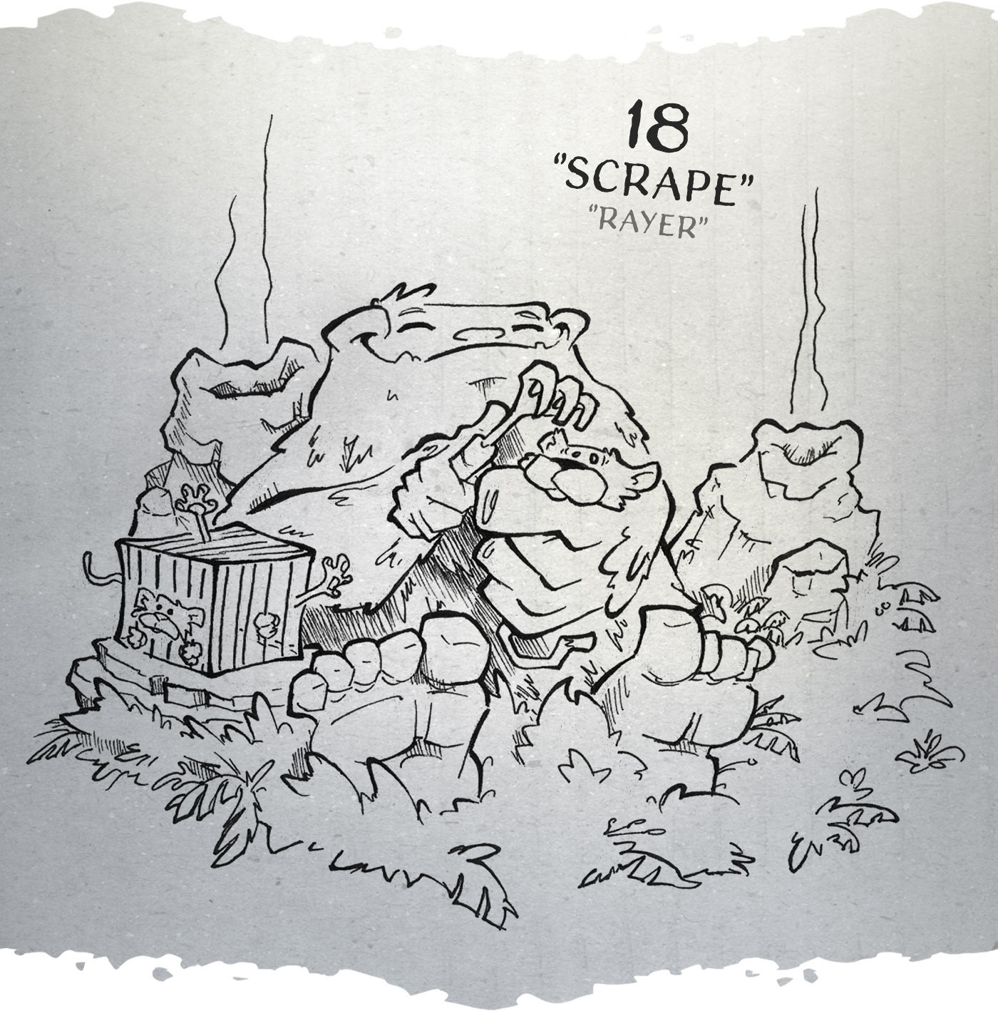 inktober batt cauchy - scrape rayer