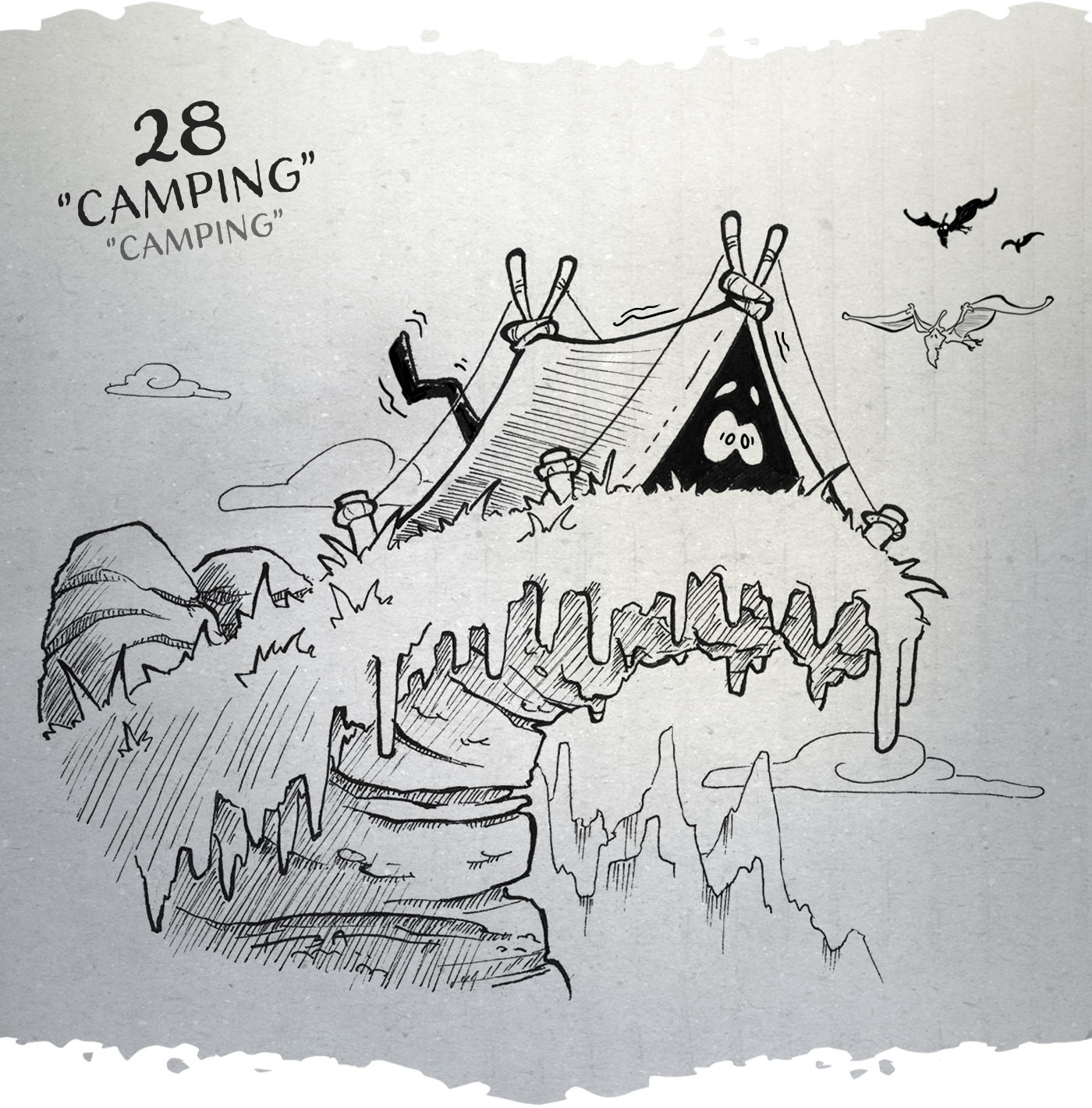 inktober batt cauchy - camping