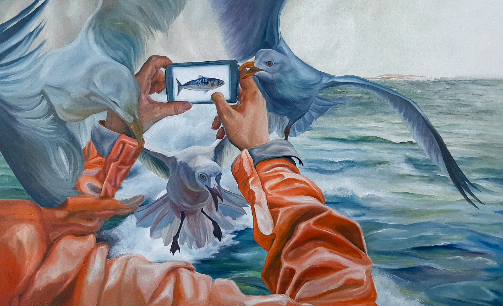 Ceci n'est pas un poisson- Oil paint on Canvas