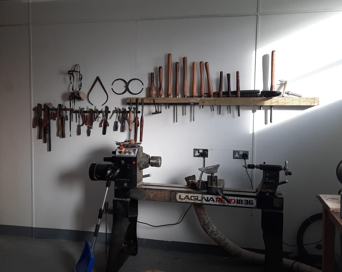First day setting up workshop- and it was never clean again.