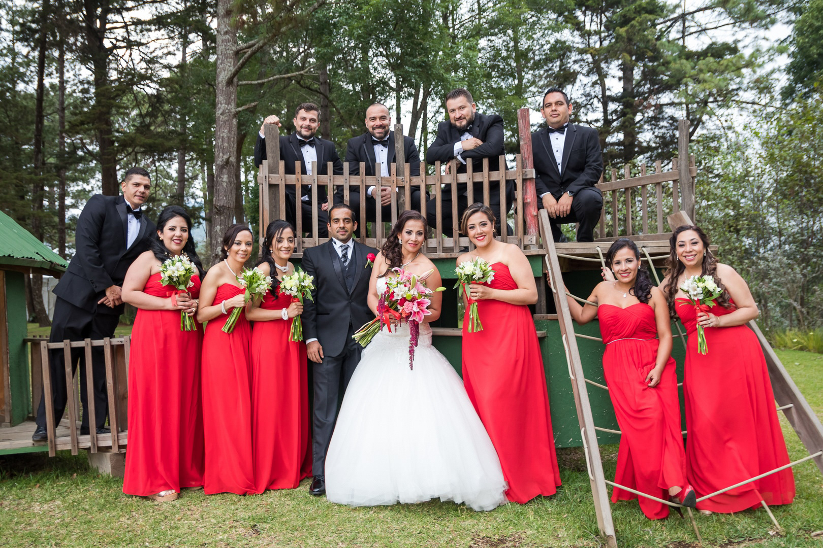 Sesión de fotos de boda en Jardines La Meseta