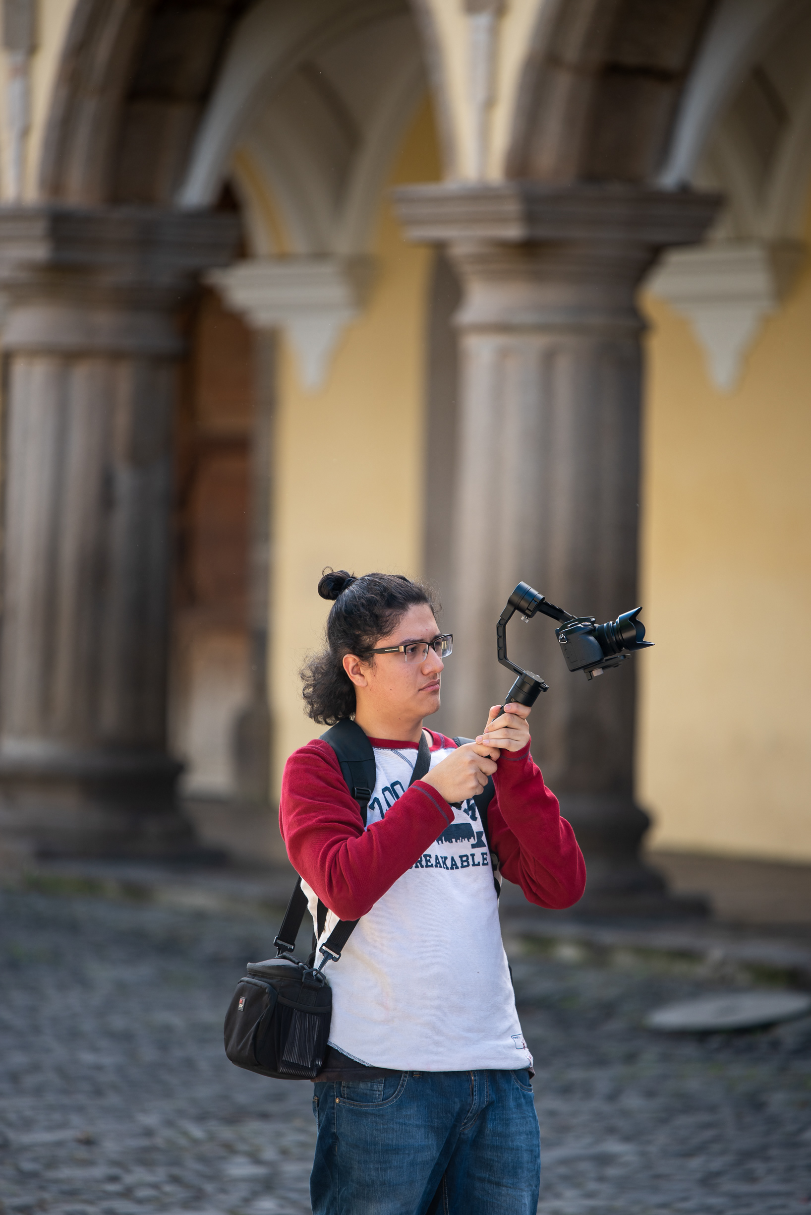 Rodrigo, grabando el "Detrás de Cámaras"