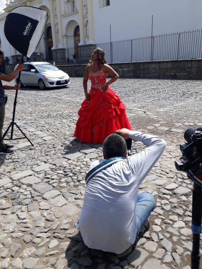 Detrás de cámaras en Antigua
