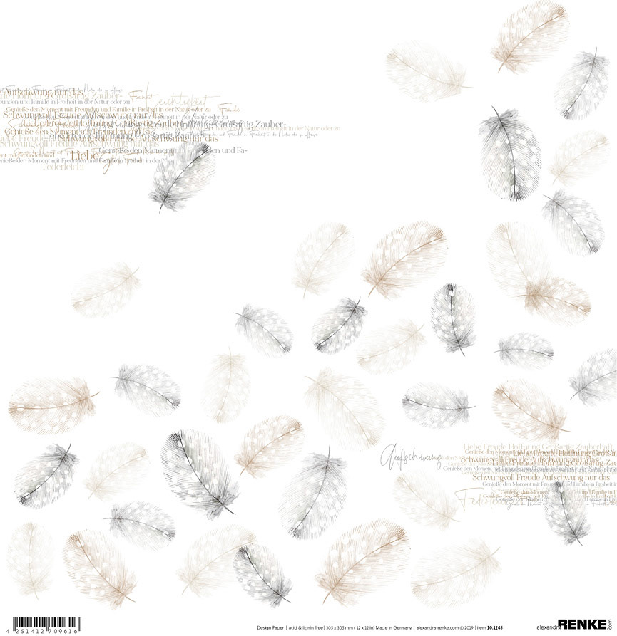 Federn beige grau
