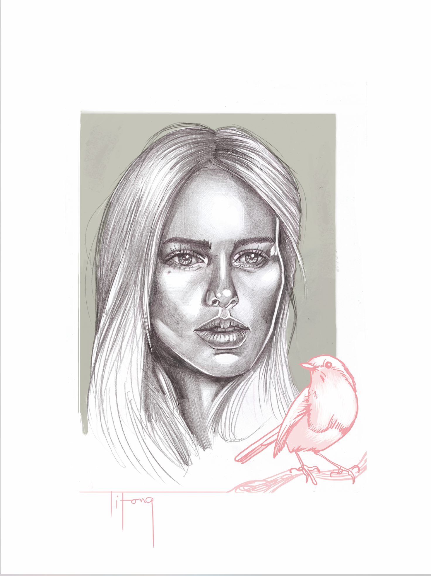 Woman bird three