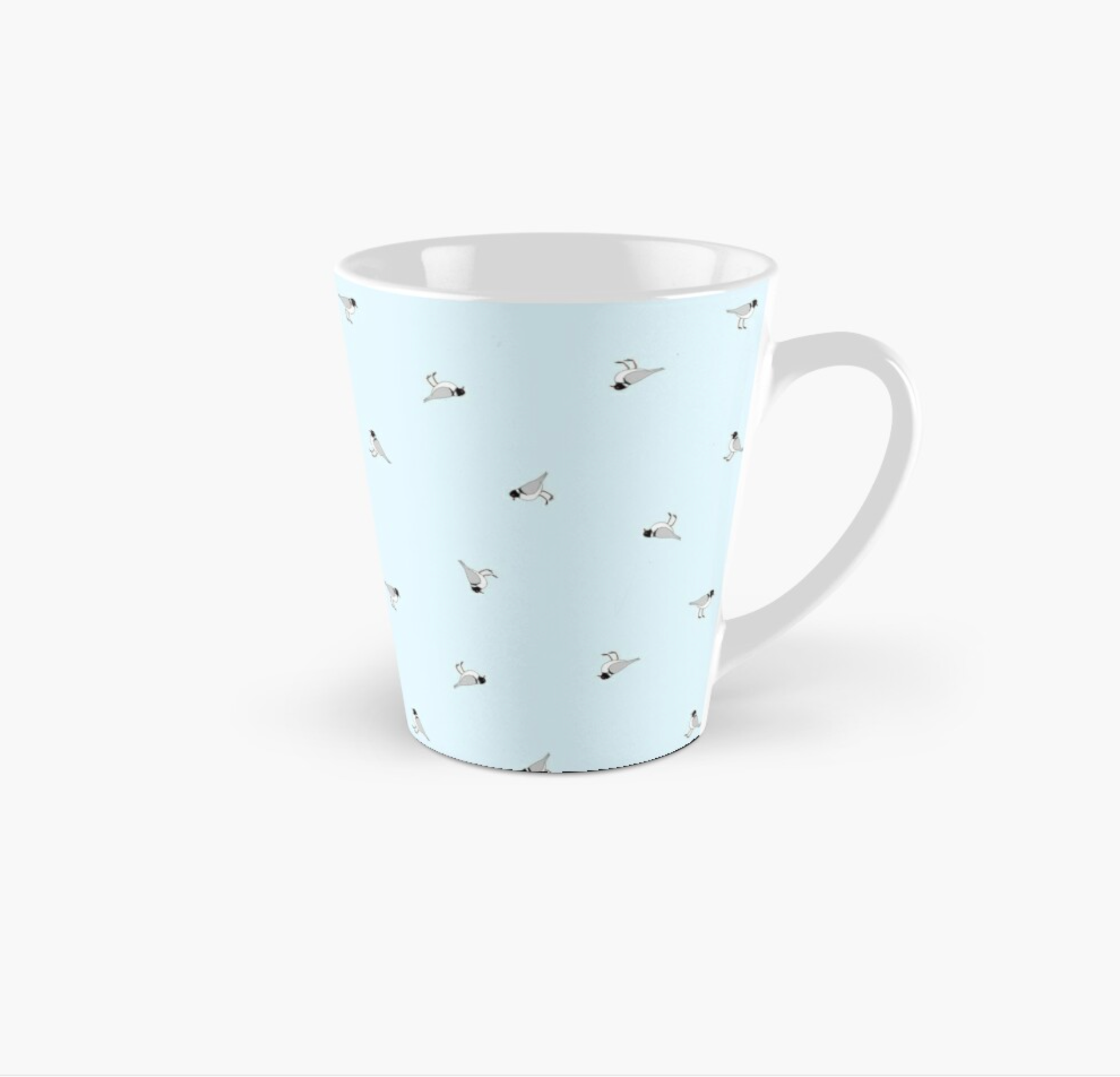 Scattered Hoodies print on tall mug - sky blue