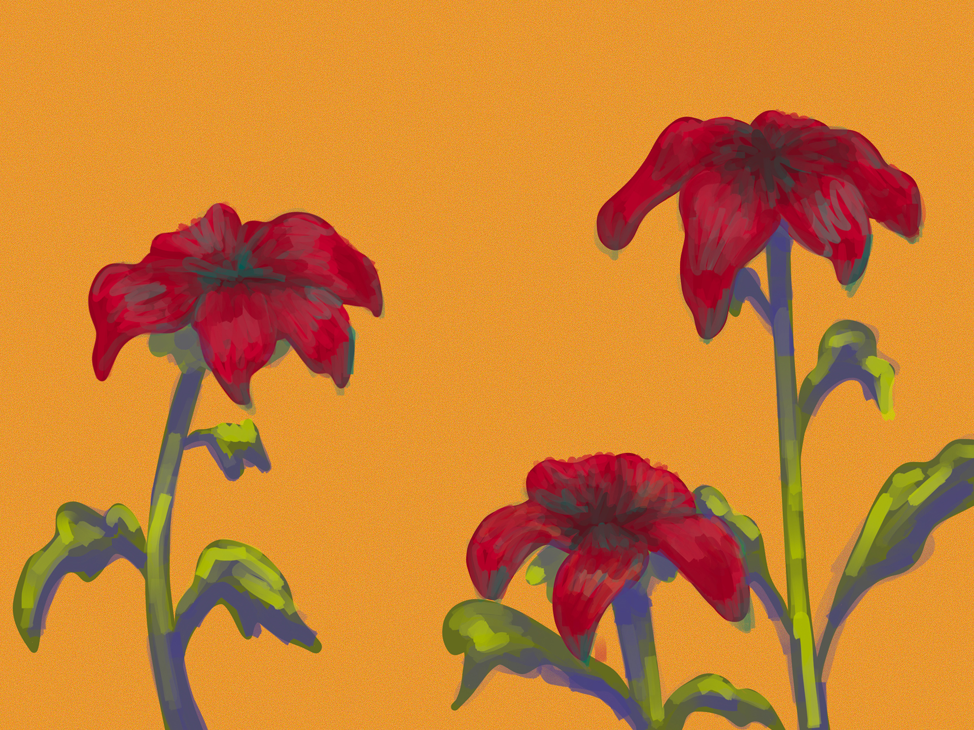 Red Flowers | Made with Procreate