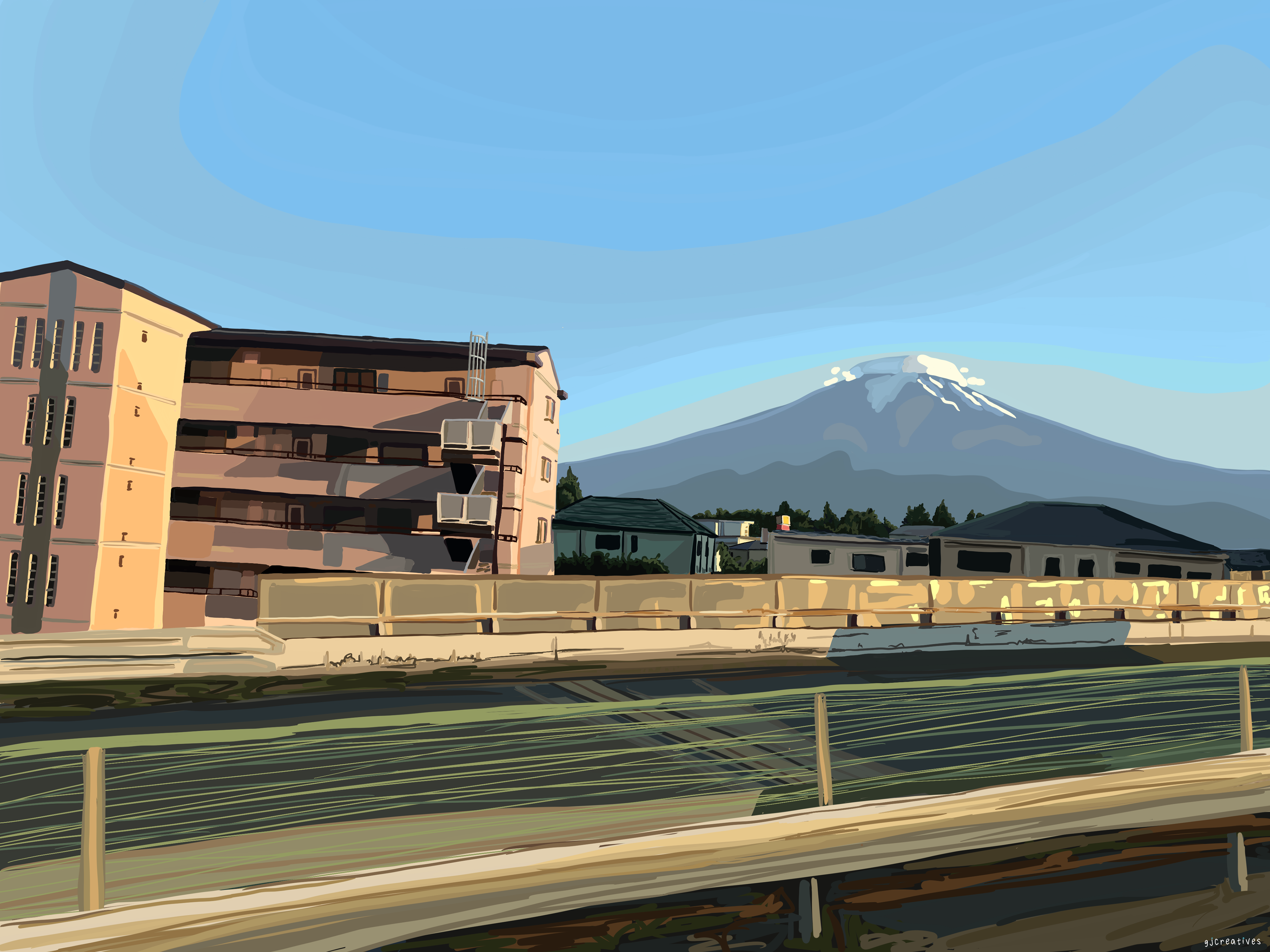 Mt. Fuji, Japan | Made with Procreate