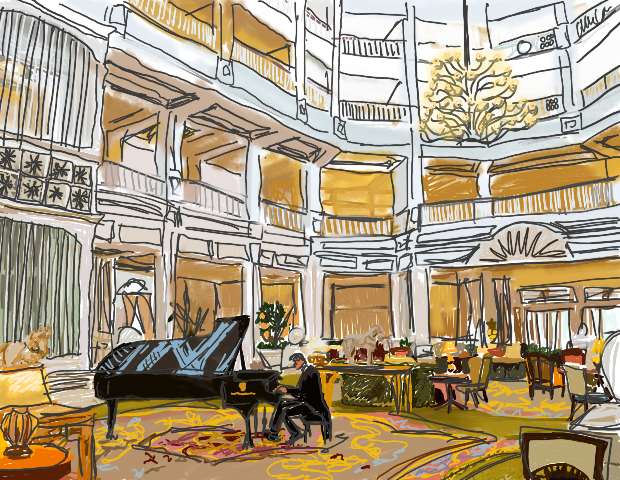 Grand Floridian Resort | Made with Procreate