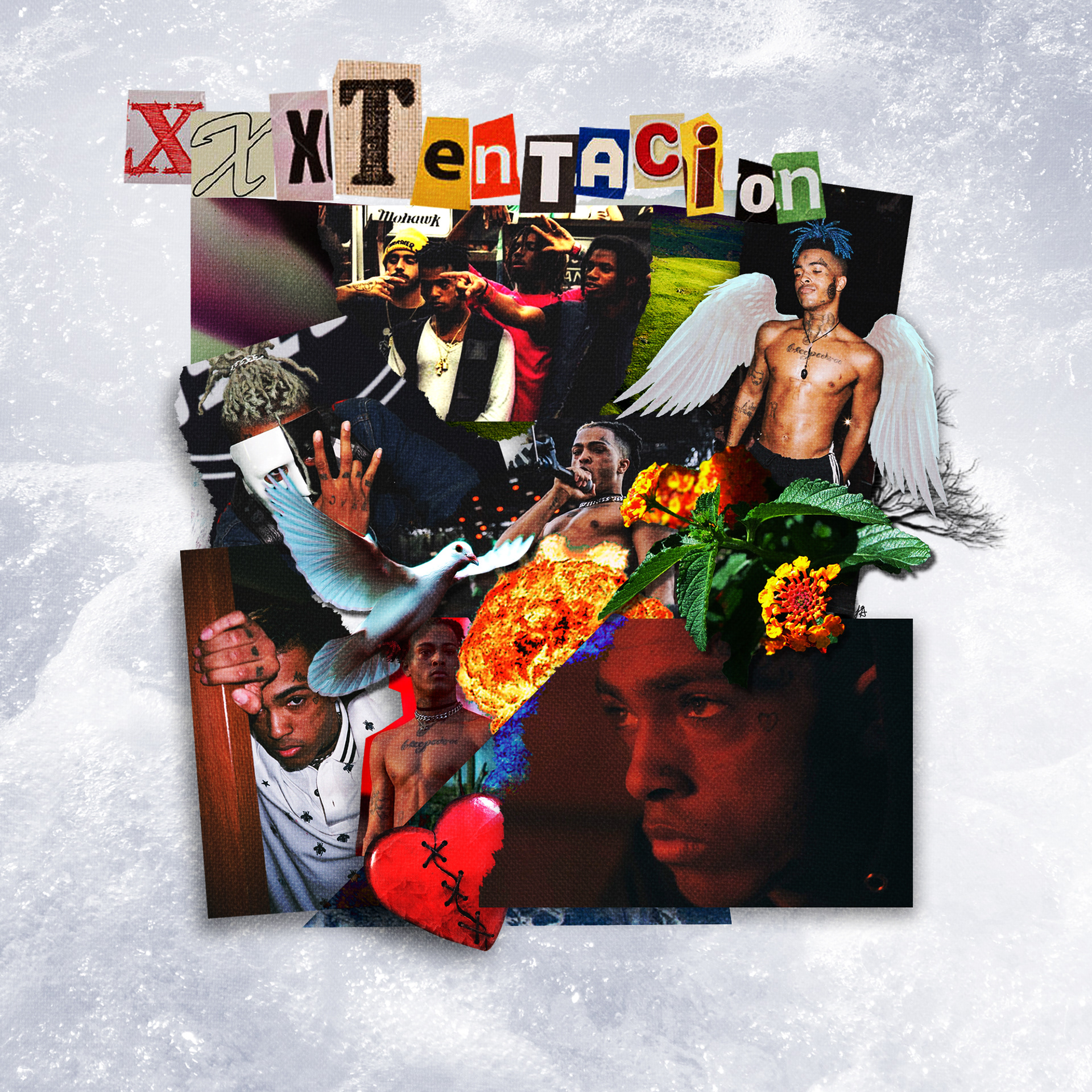 Collage for a freelance client of the late xxxTentacion.