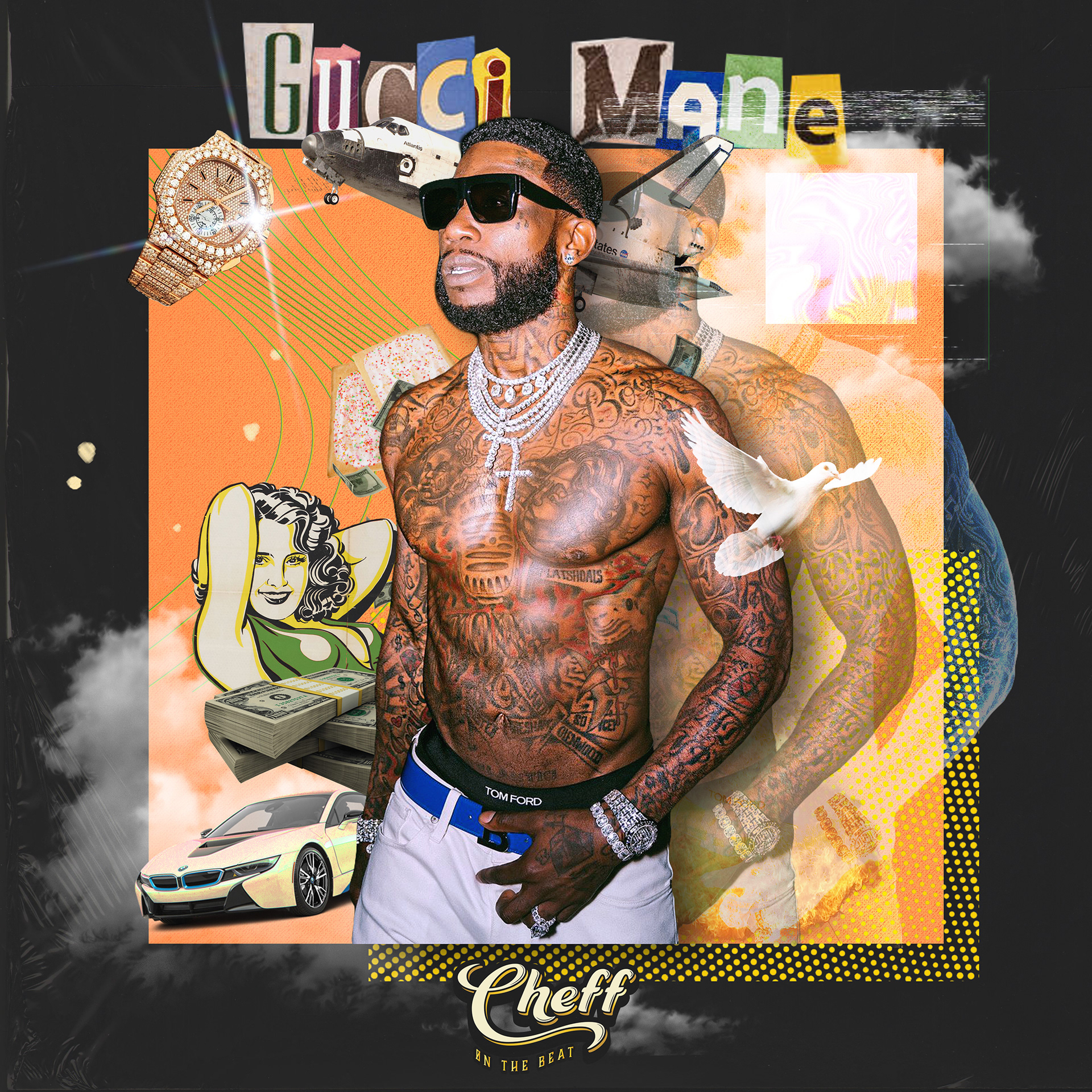 Artwork for producer cheffonthebeat's 'Stupid' remix of Gucci Mane.