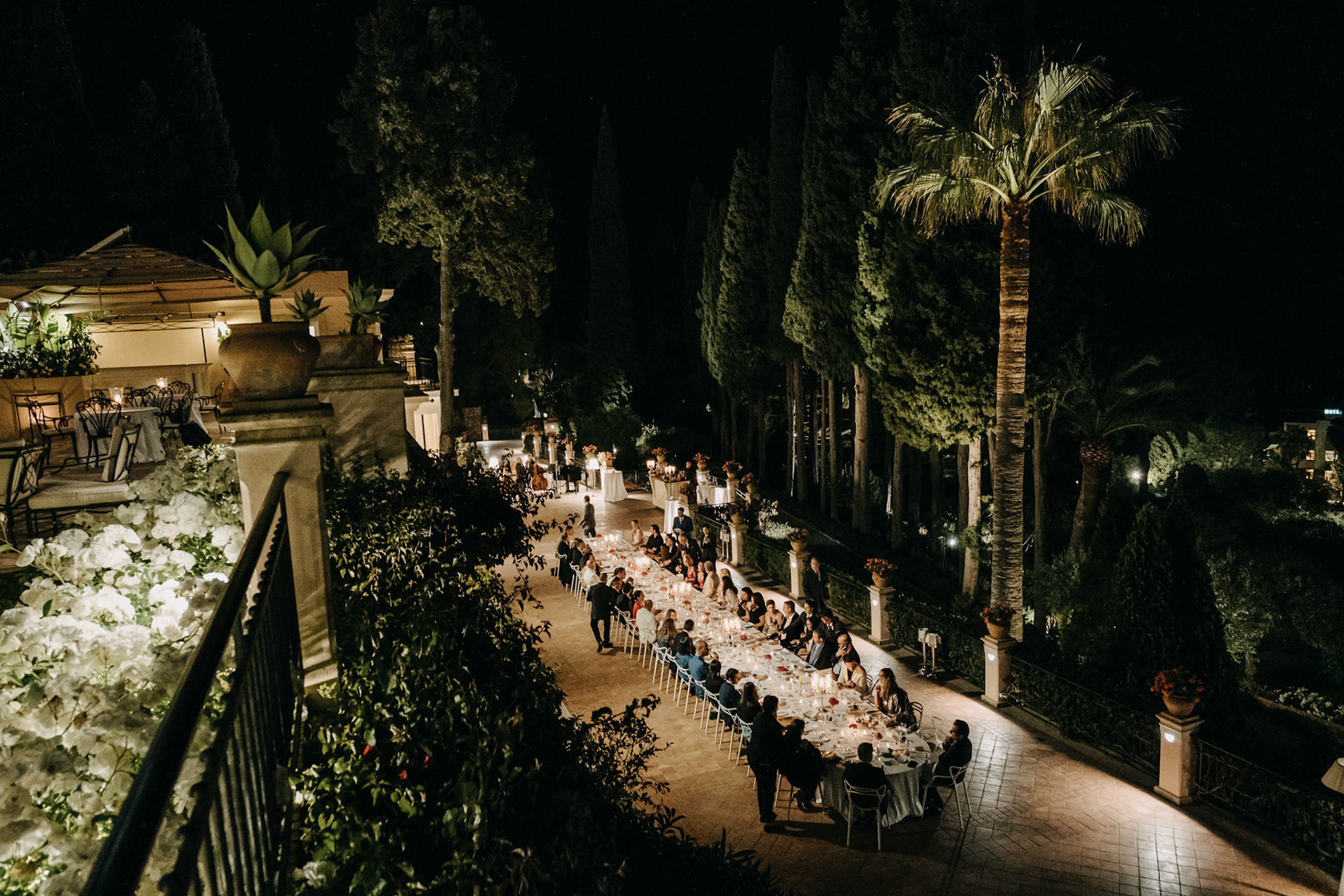 table for 50 - hotel grand timeo taormina sicily