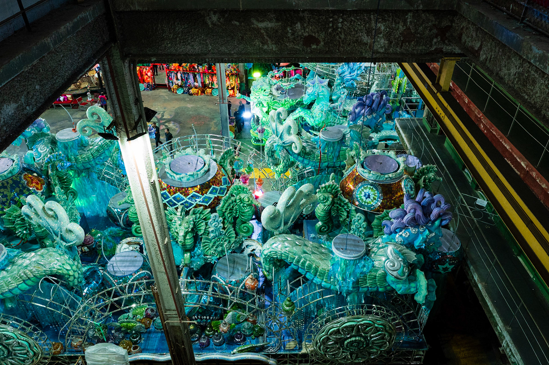 Turns out Carnival has a Premier League. And their locker room? A 5-story warehouse filled with feathers, fire, and $3 million in ambition.