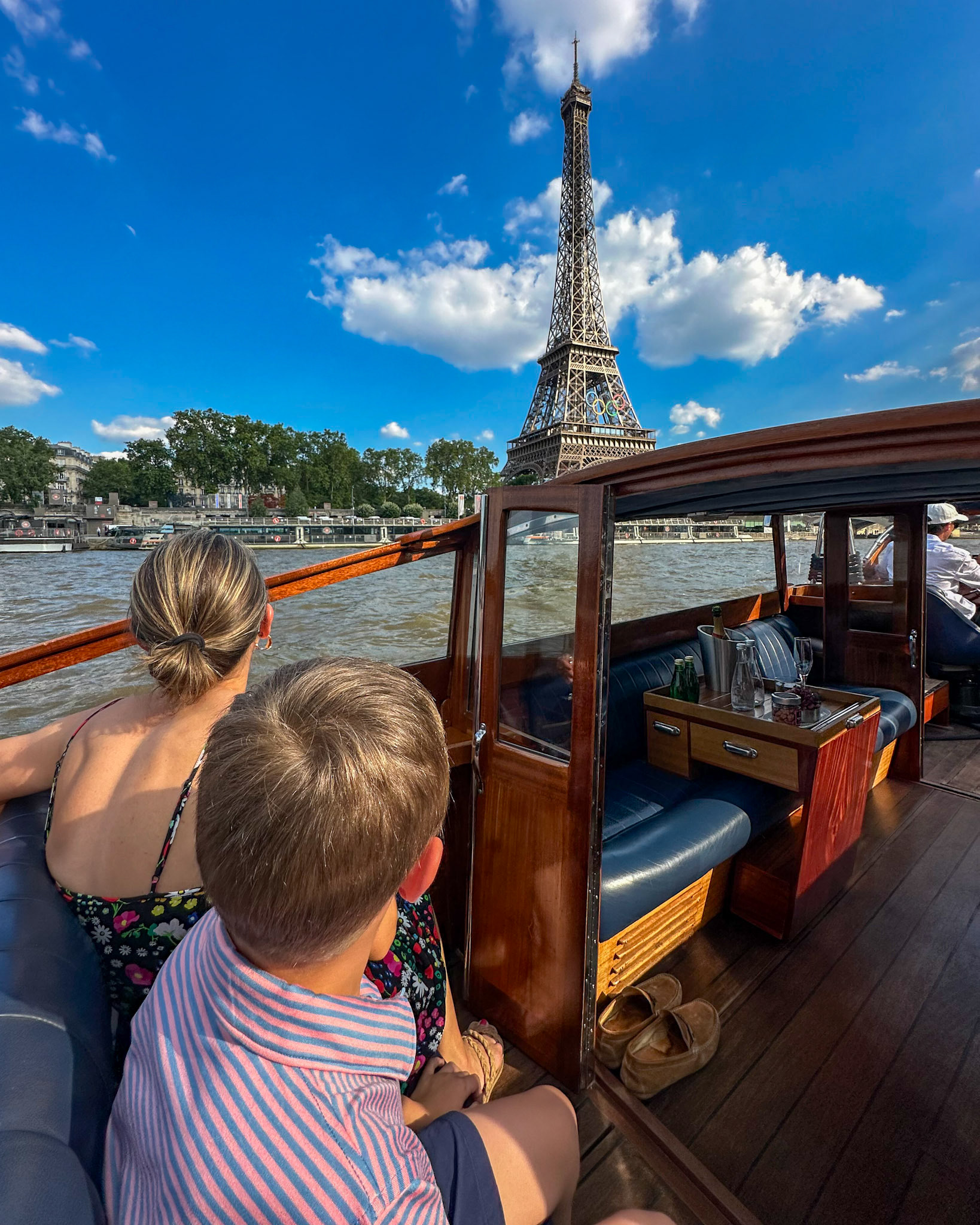 Our Venetian boat on the Seine river in Paris?!?