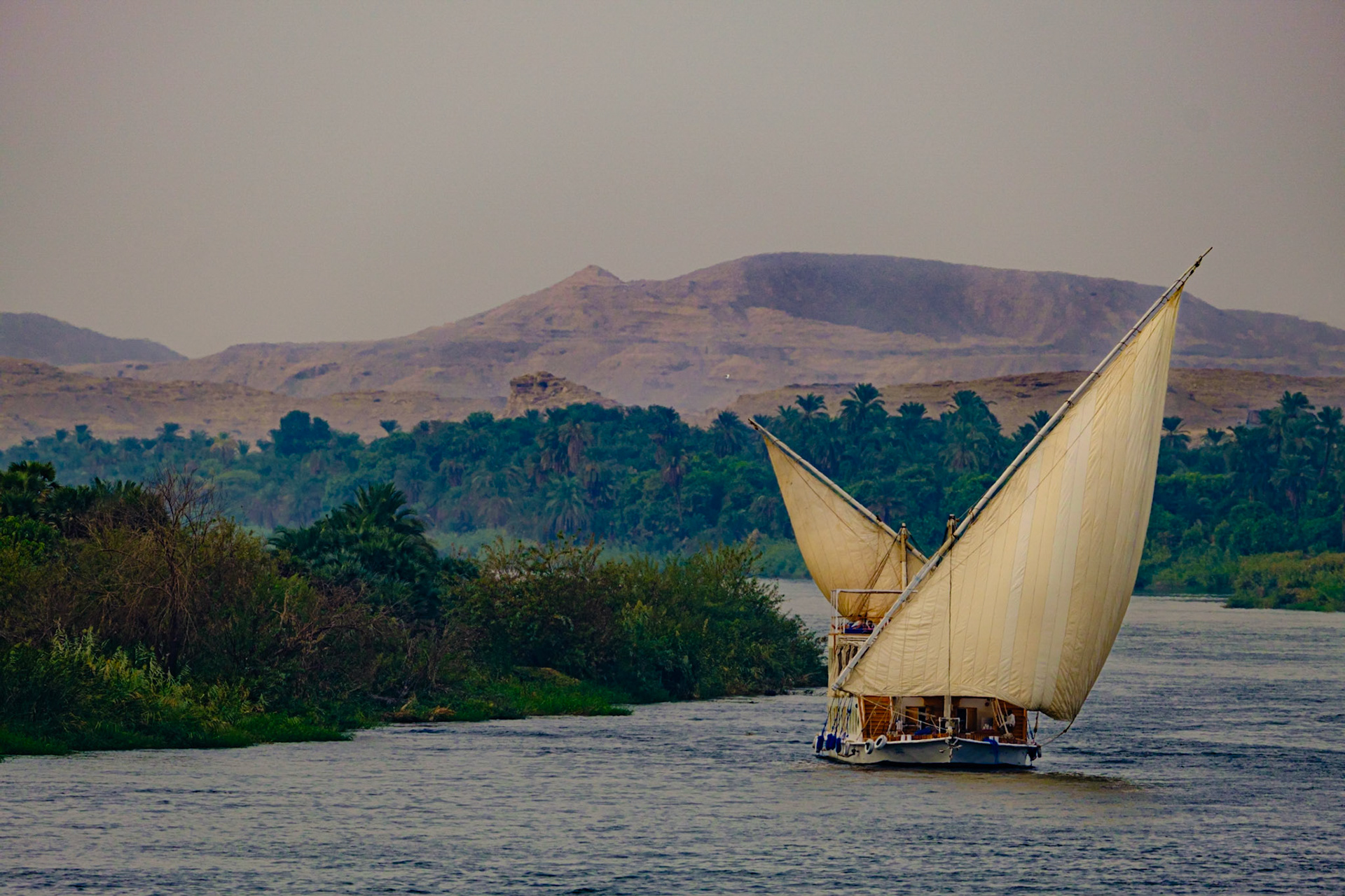 A Felucca Sailboat - Luxor to Aswan Egypt