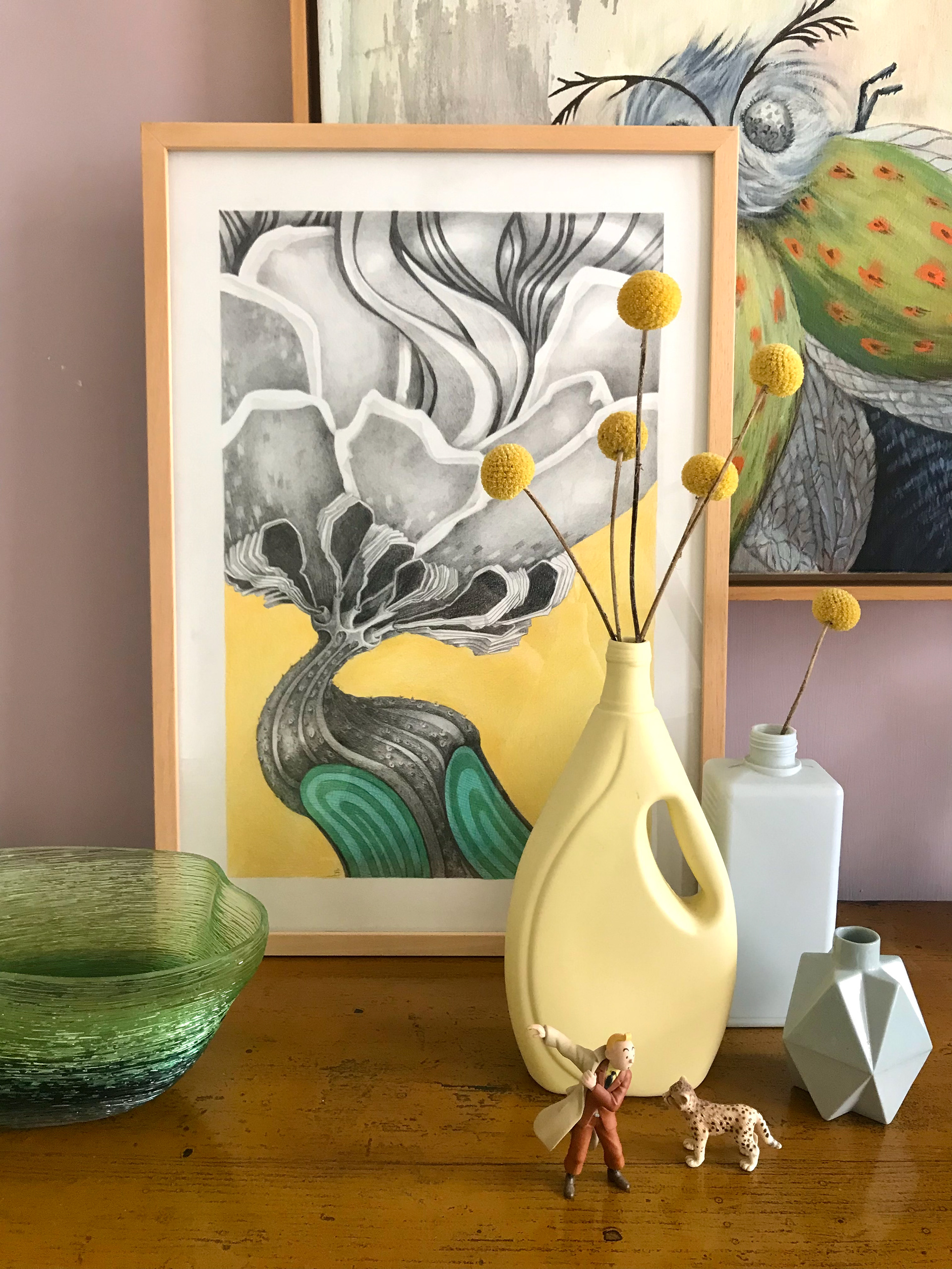 nurture nature nr. 25  /51 x 36 cm ingelijst