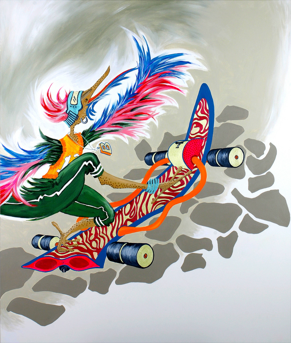 skater dinosaurus /100 x 120 cm | 2008