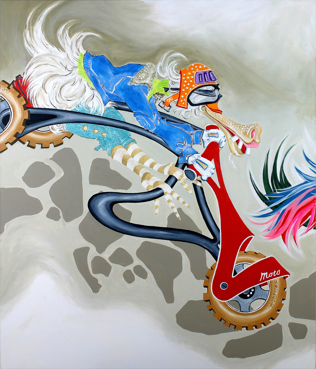 driewieler dinosaurus /100 x 120 cm | 2008