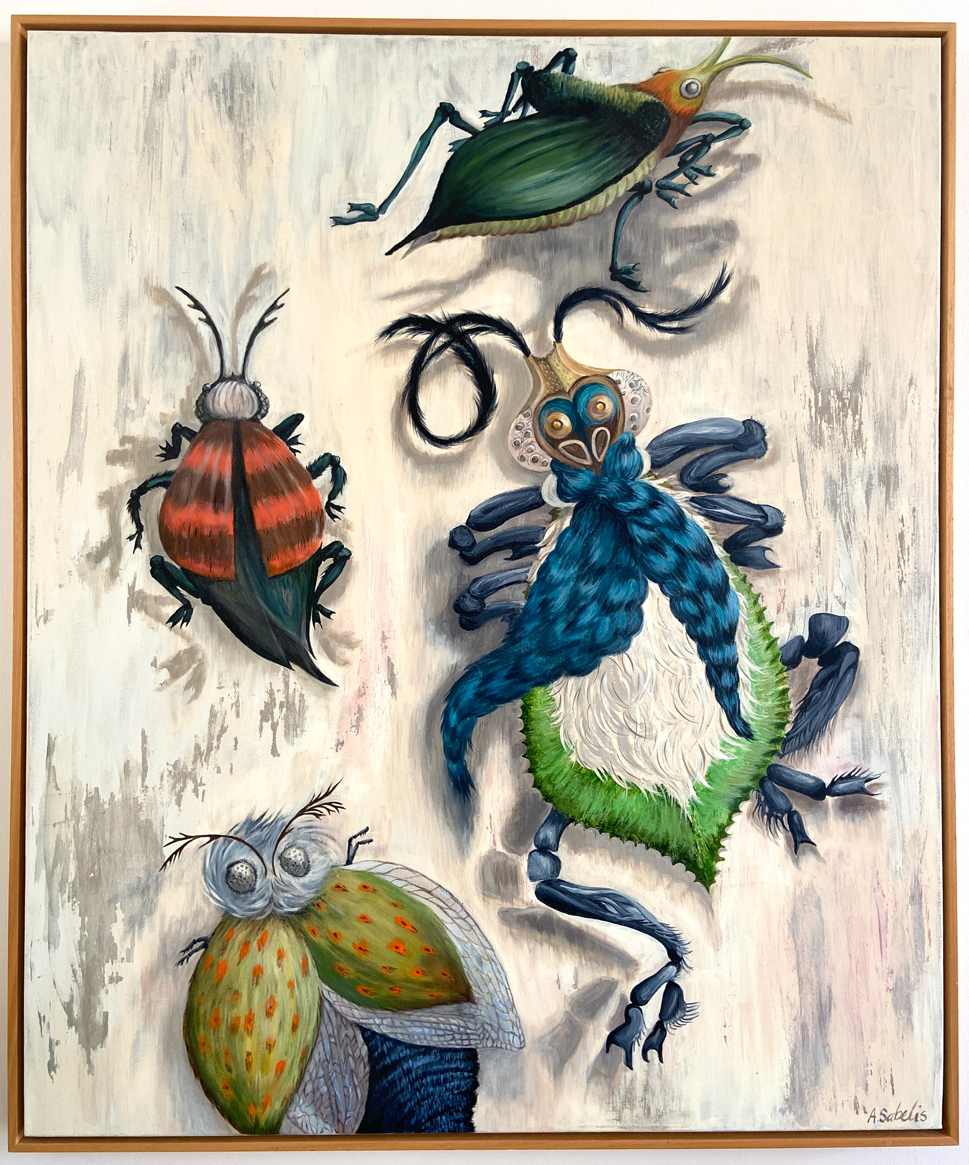 reizende insecten /100 x 120 cm, acryl op doek  | 2013