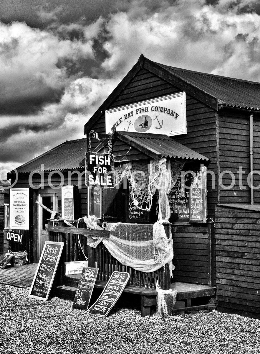 fish shop bw