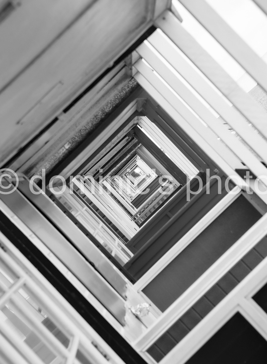 through beach hut bw